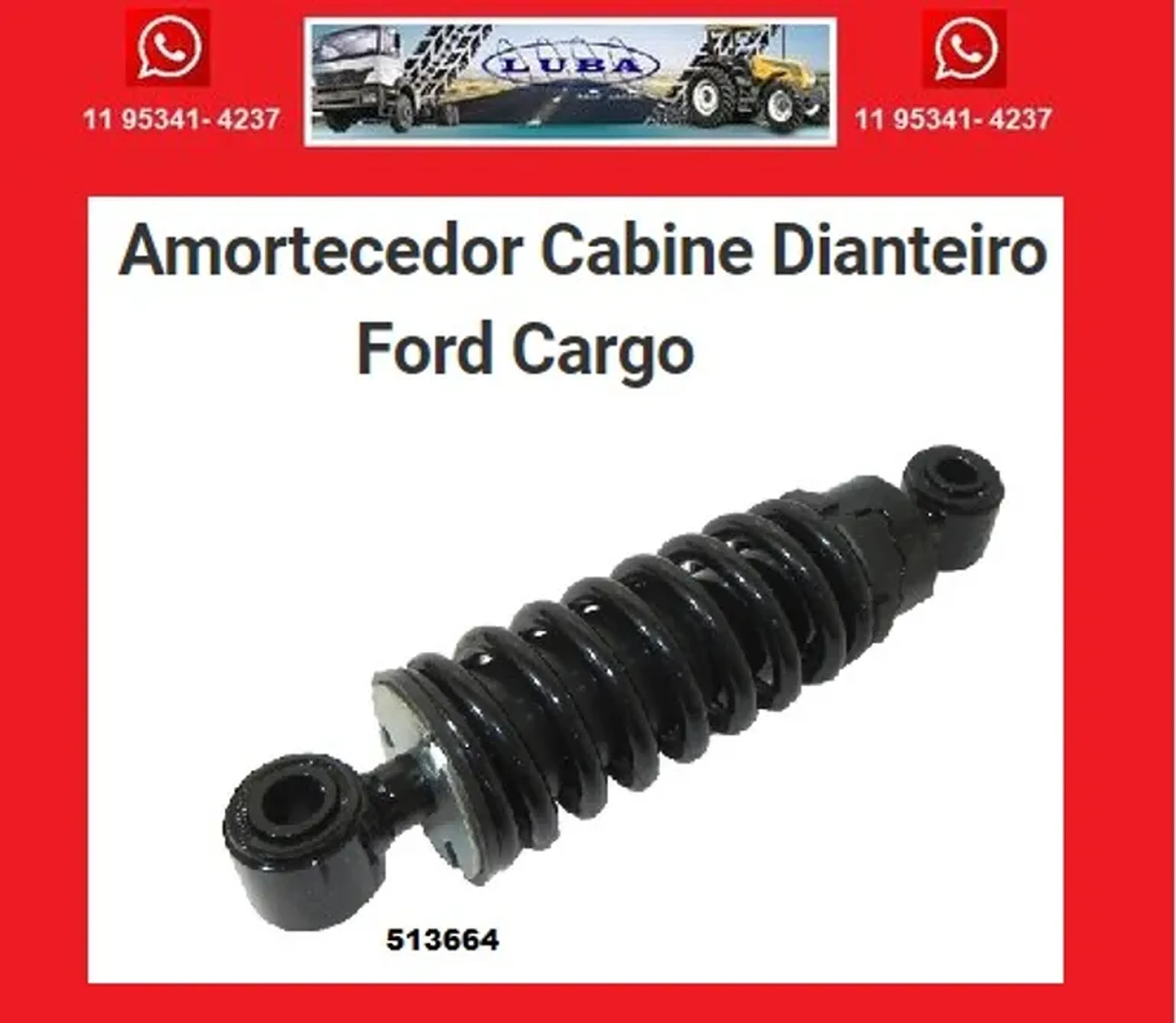 BC455C368BB Amortecedor Cabine Dianteiro Ford Carg imagem