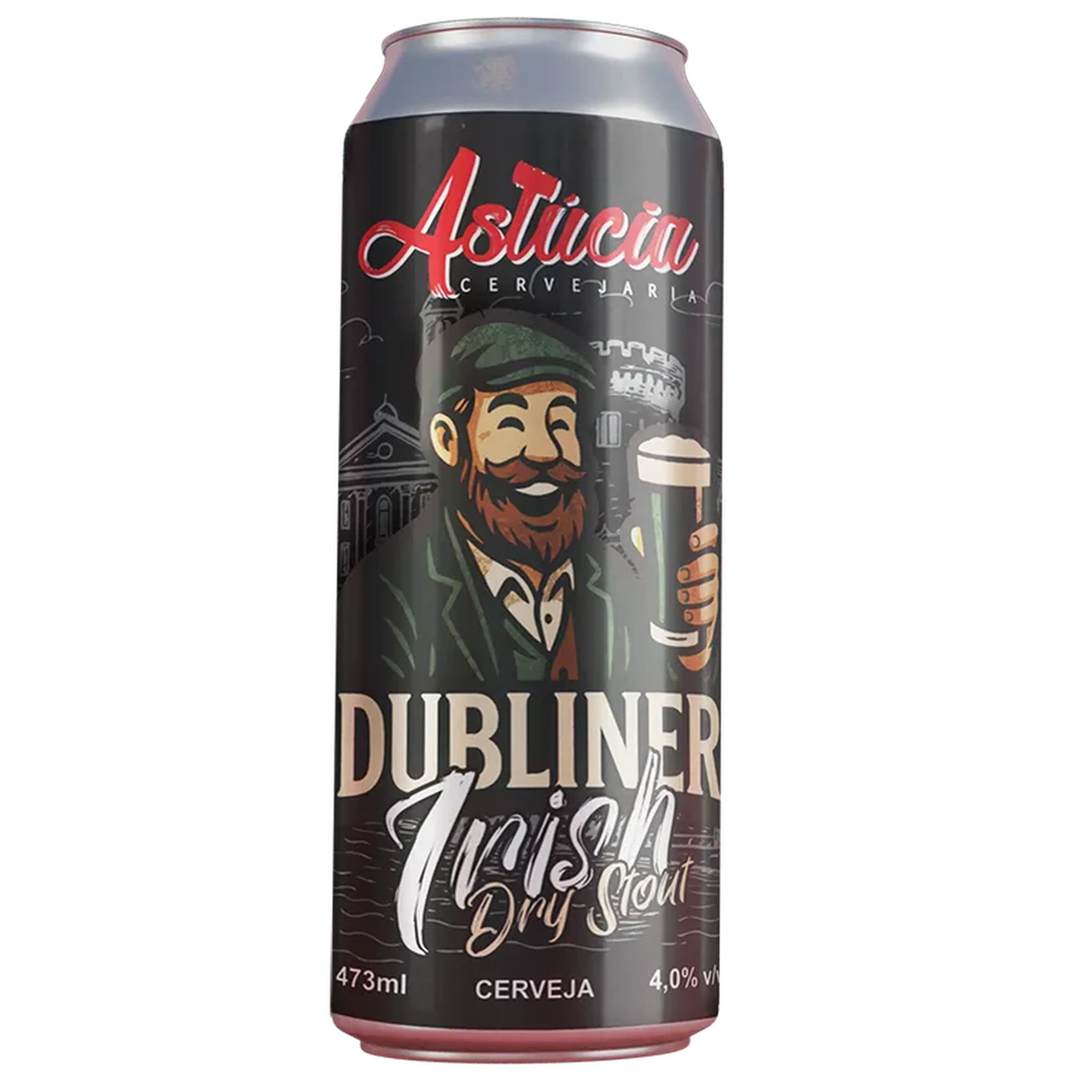 Cerveja Astúcia Dubliner - Irish Dry Stout - Lata 473ml imagem