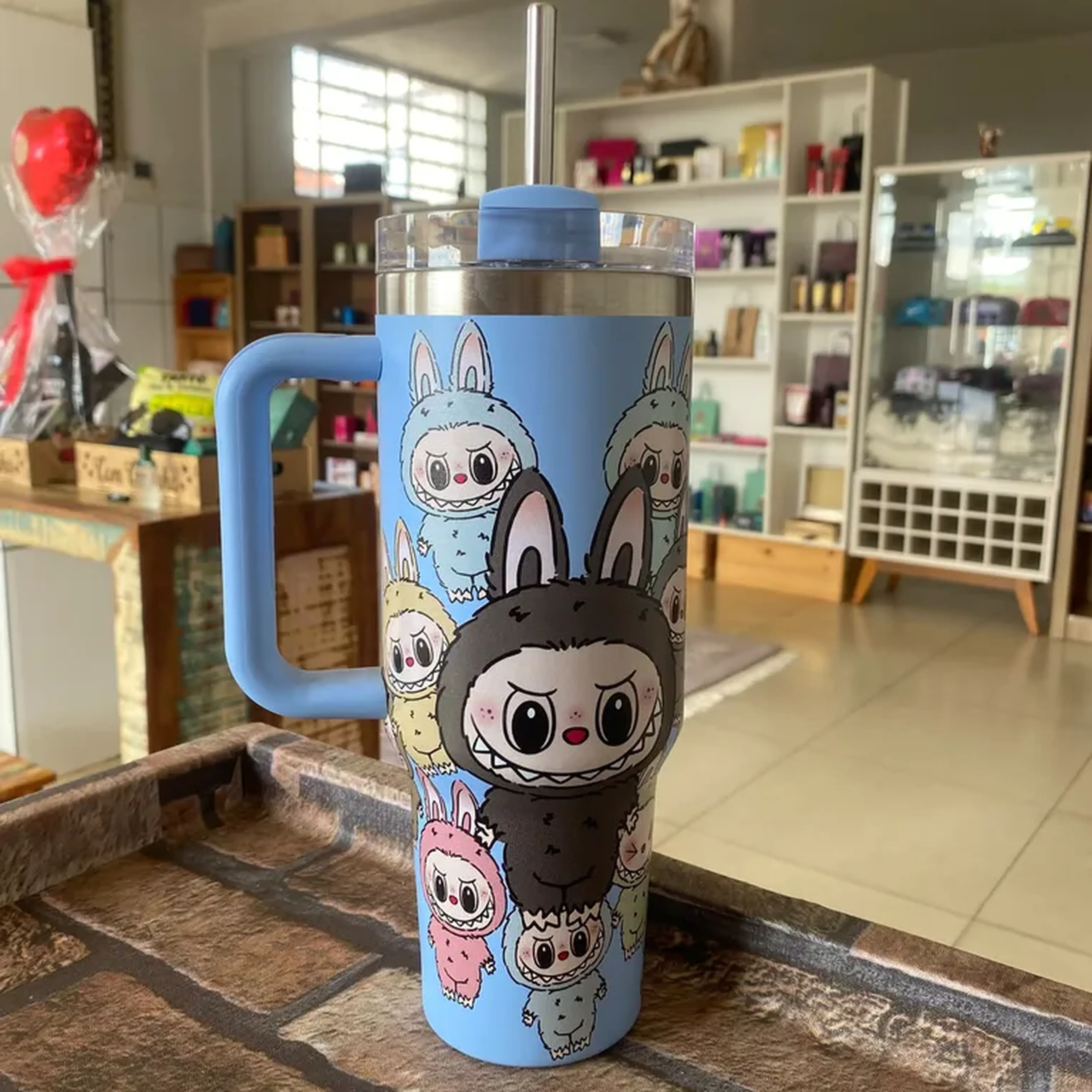 Copo Térmico Labubu Azul 1.2l imagem