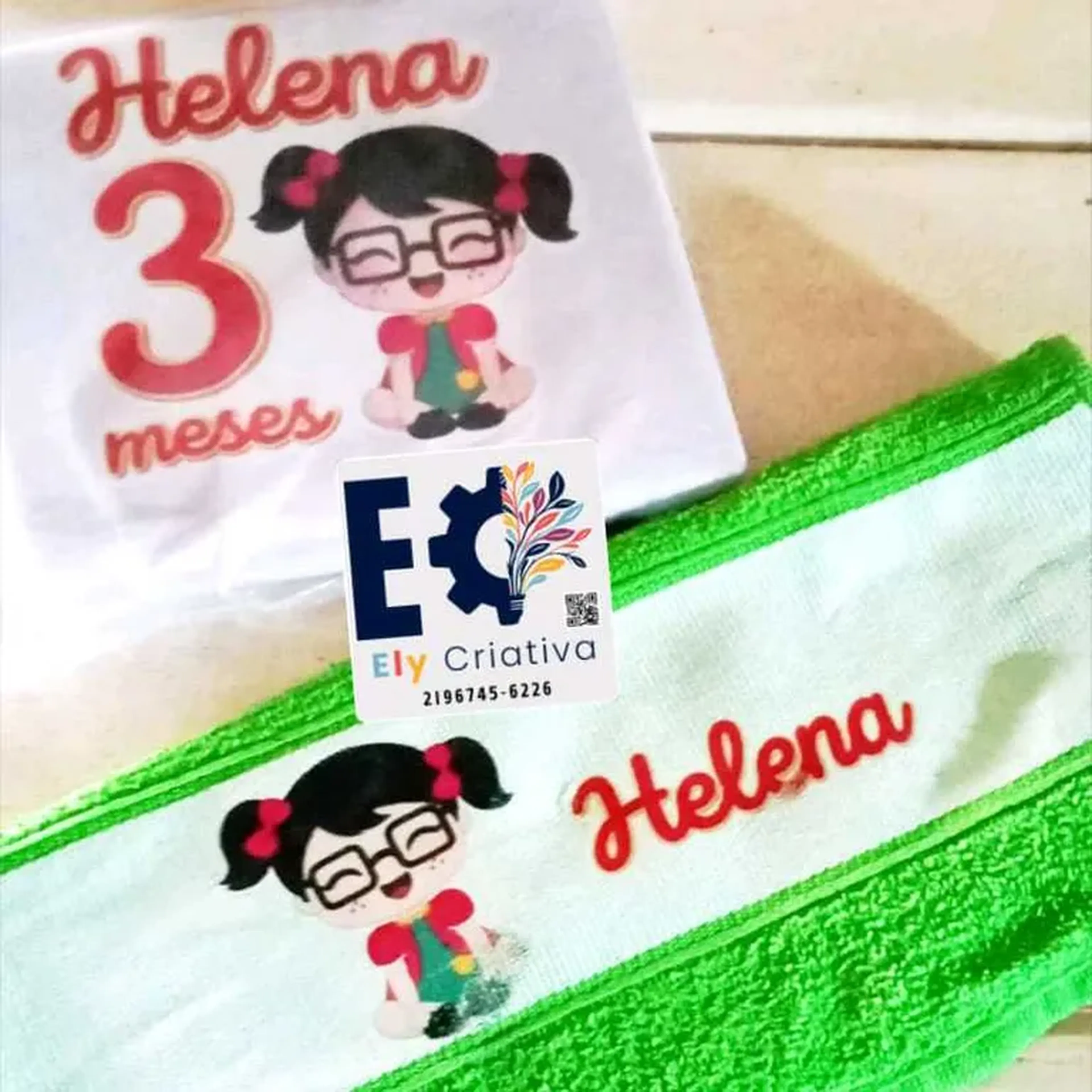 kit mesversário Personalizada - body + toalhinha ou babador. imagem