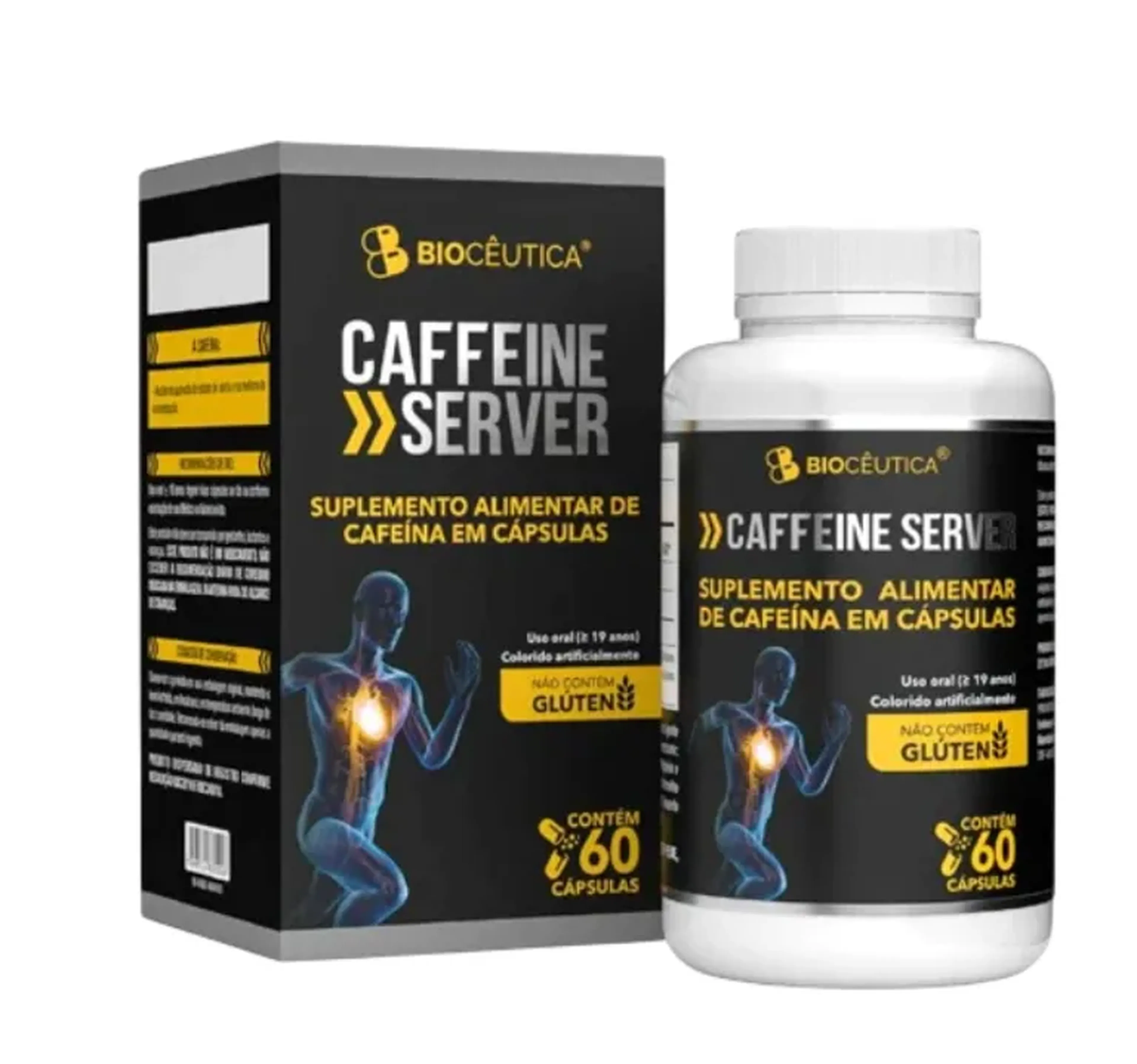 SUPLEMENTO ALIMENTAR CAFFEINE SERVER BIOCEUTICA 60 CAPS imagem