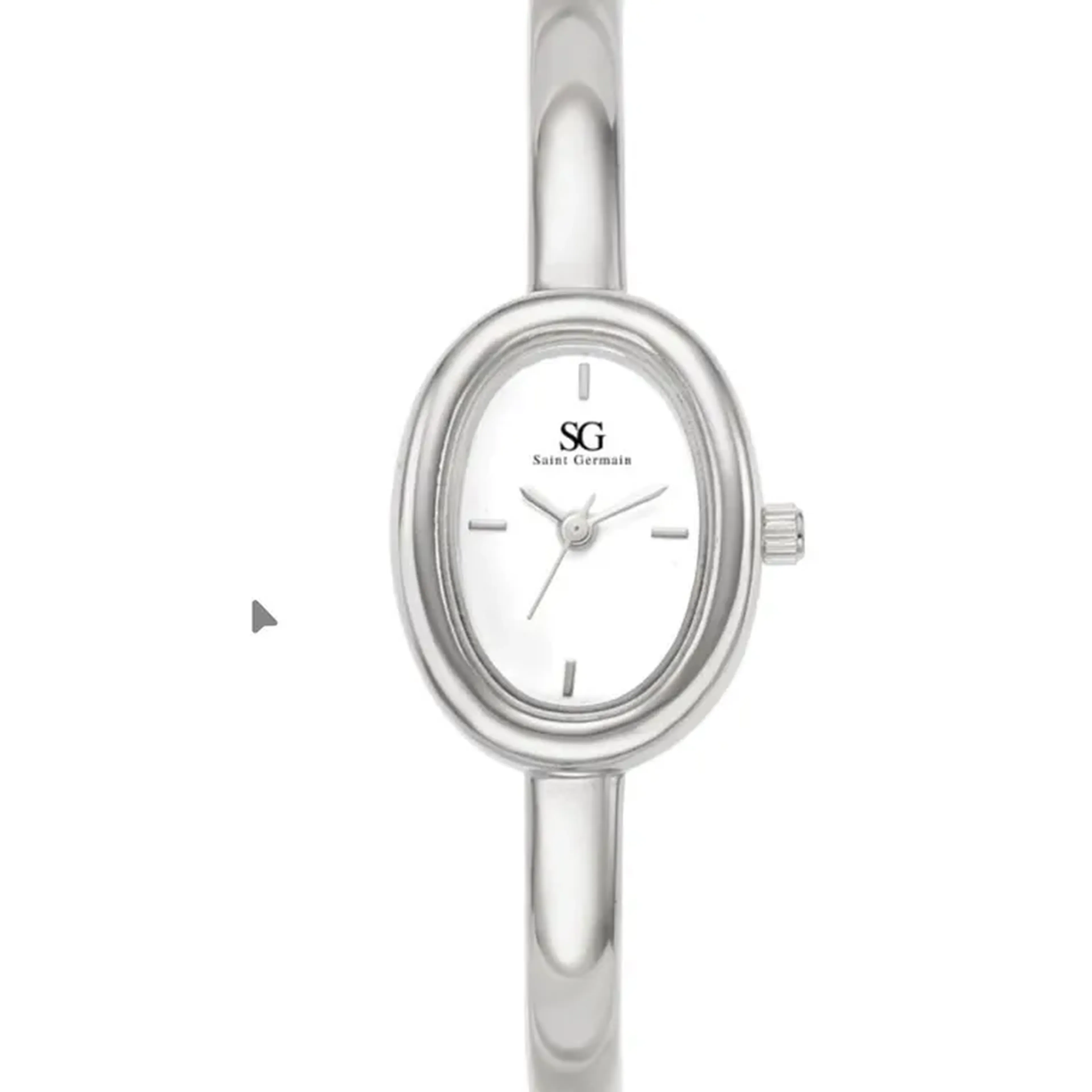 Relógio Bracelete Feminino Oval Louvre Prata imagem