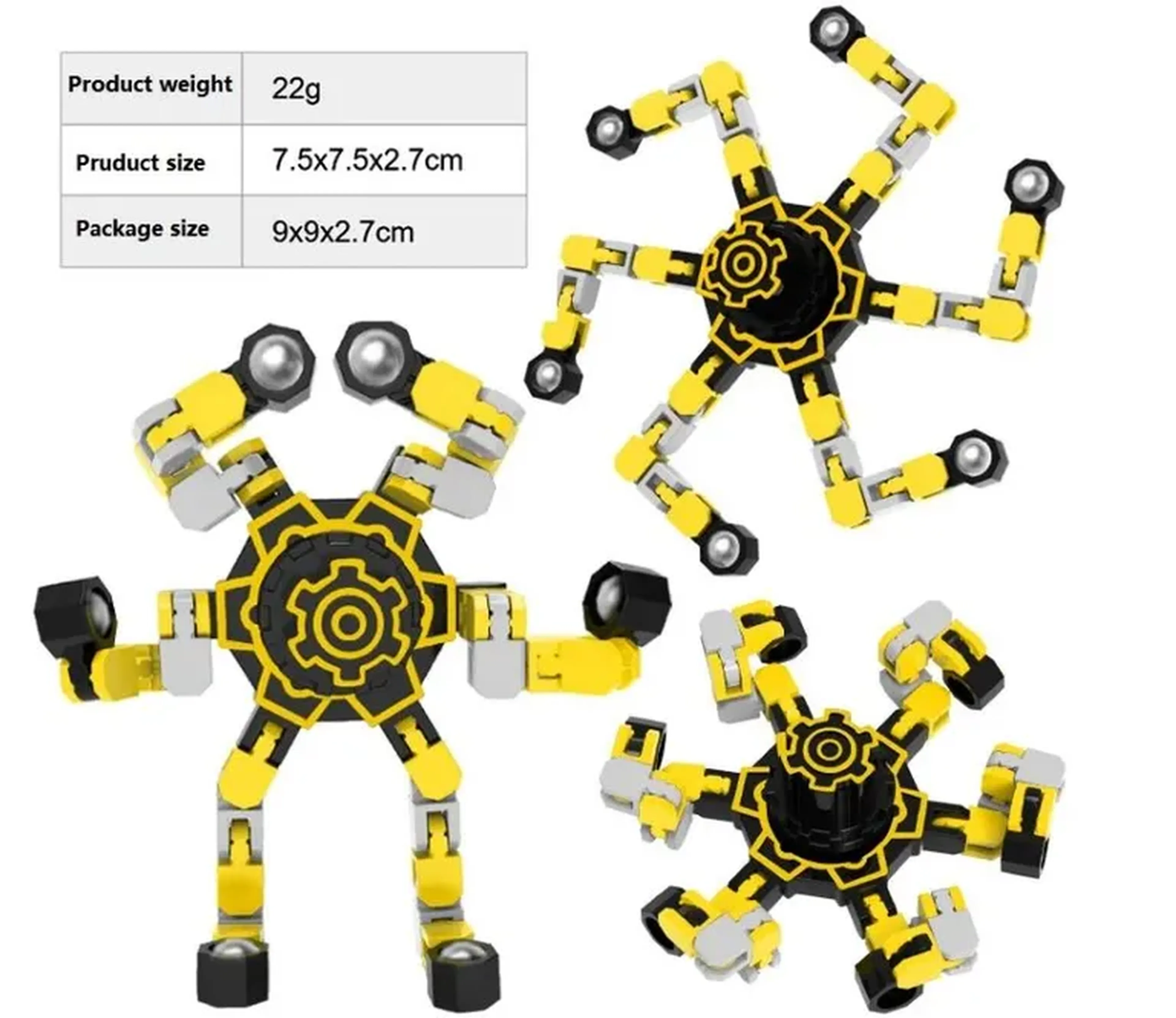 Brinquedo De Robô De Corrente Transformável Na Ponta Do Dedo Ama imagem