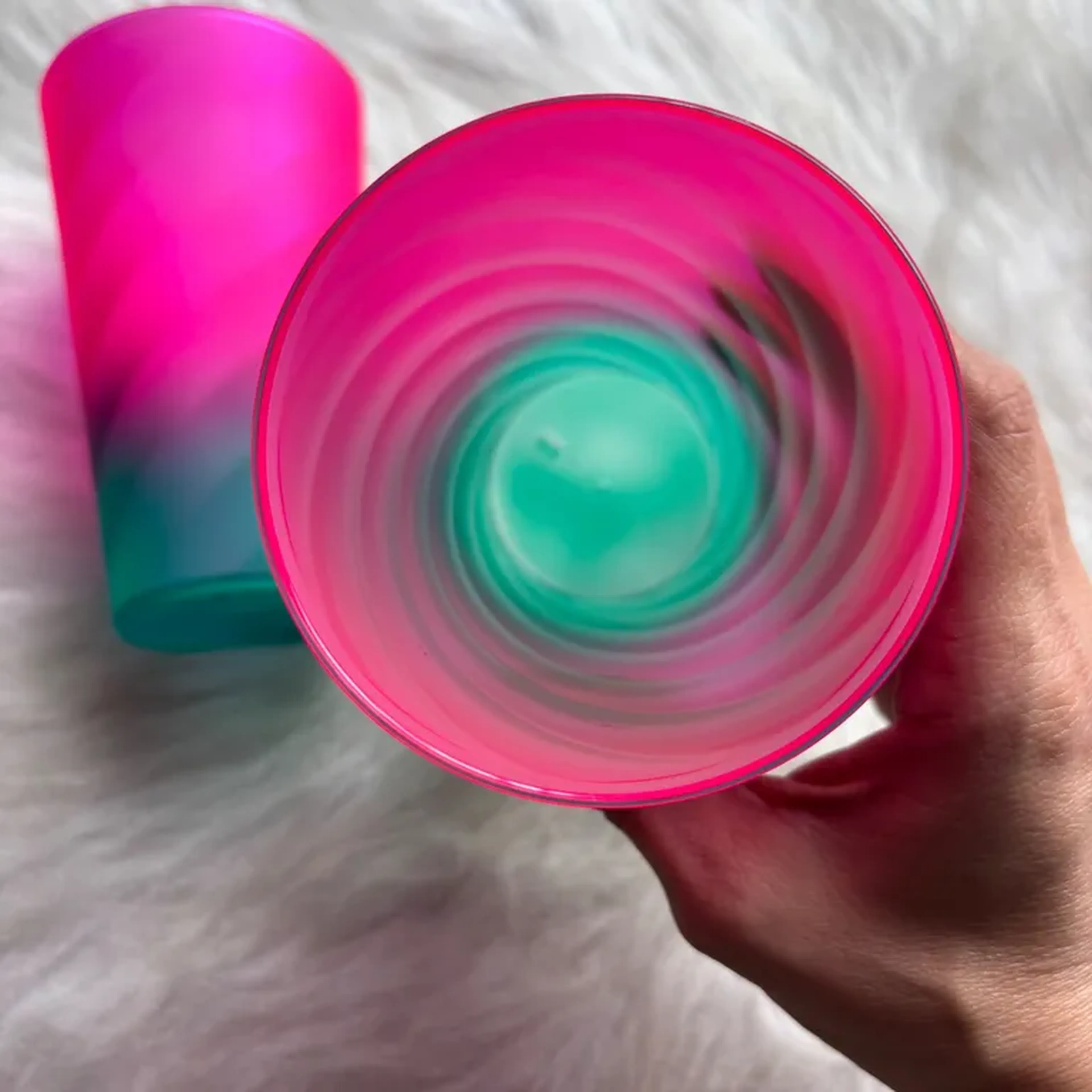 Copo Twister Degrade Pink com Verde imagem