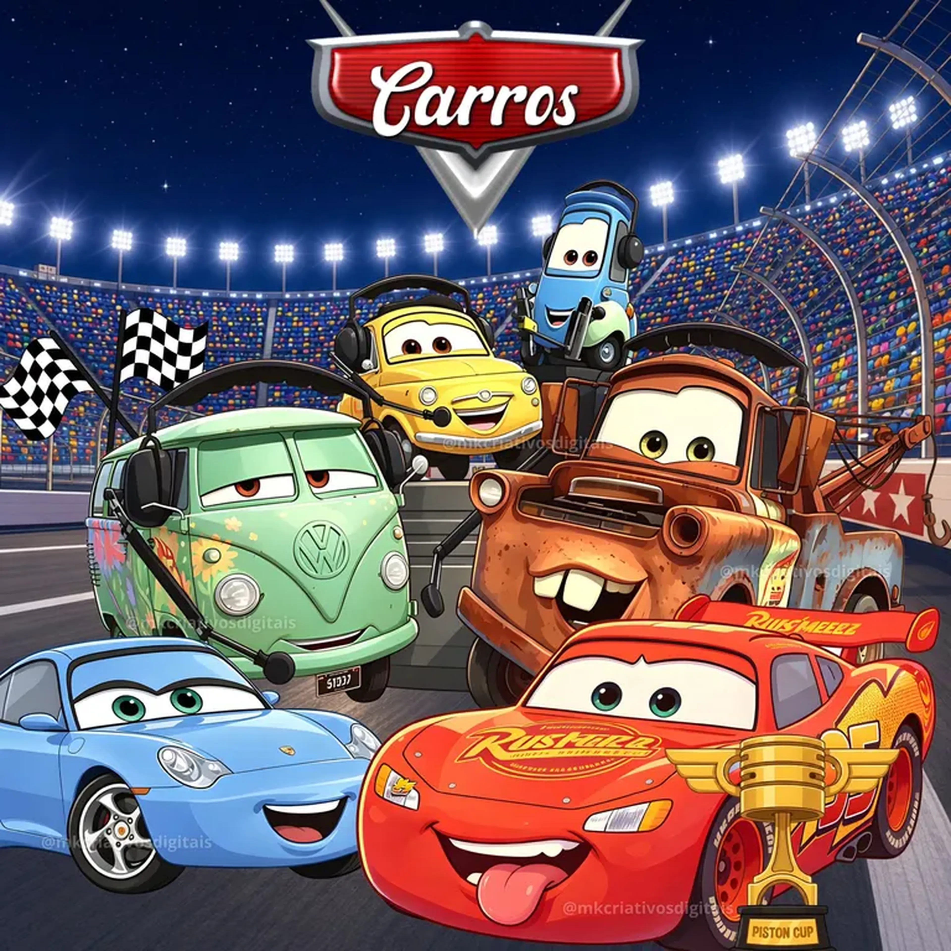 Carros Disney - Kit digital IA PNG imagem