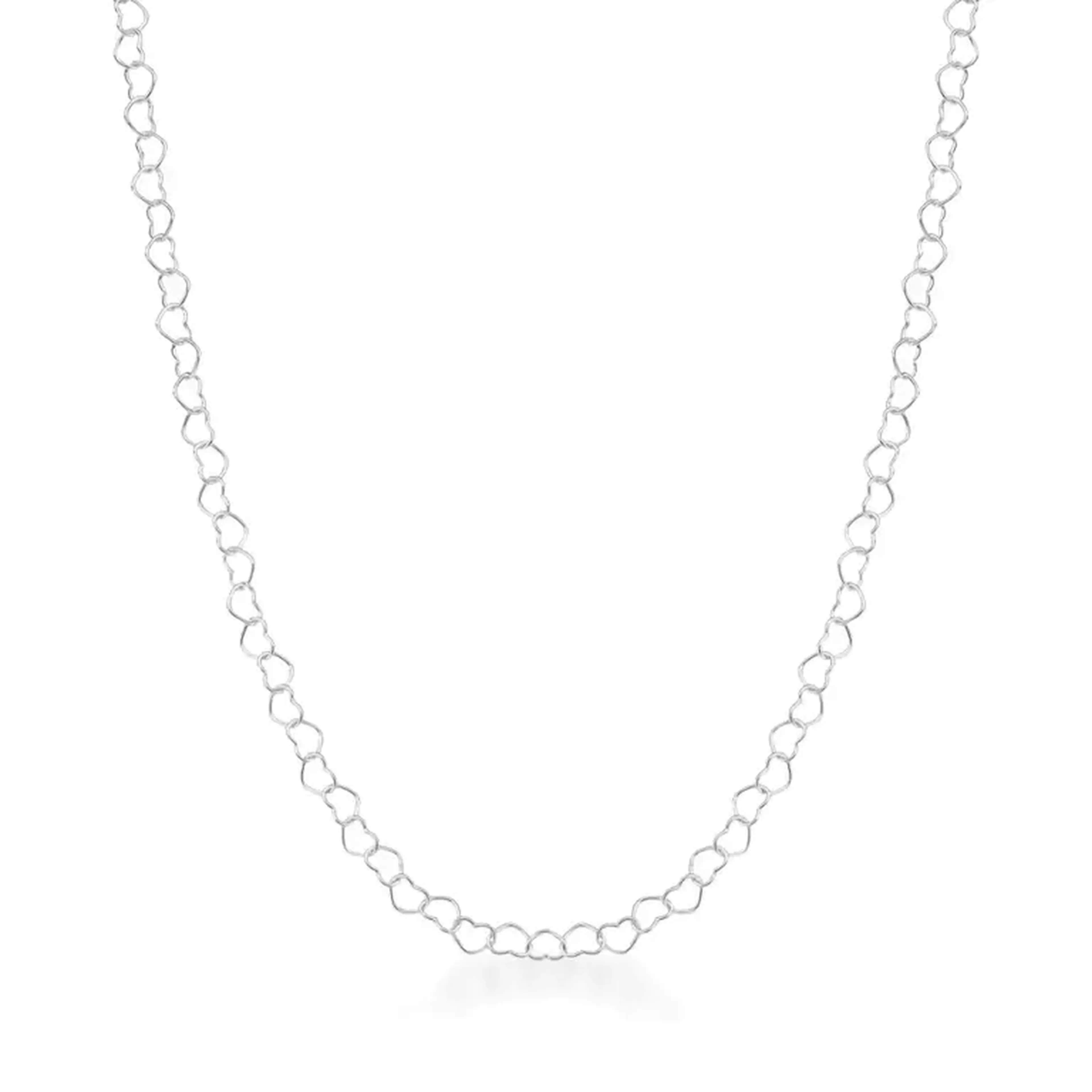 Colar de Prata Elo Coração Fio 040 60cm imagem