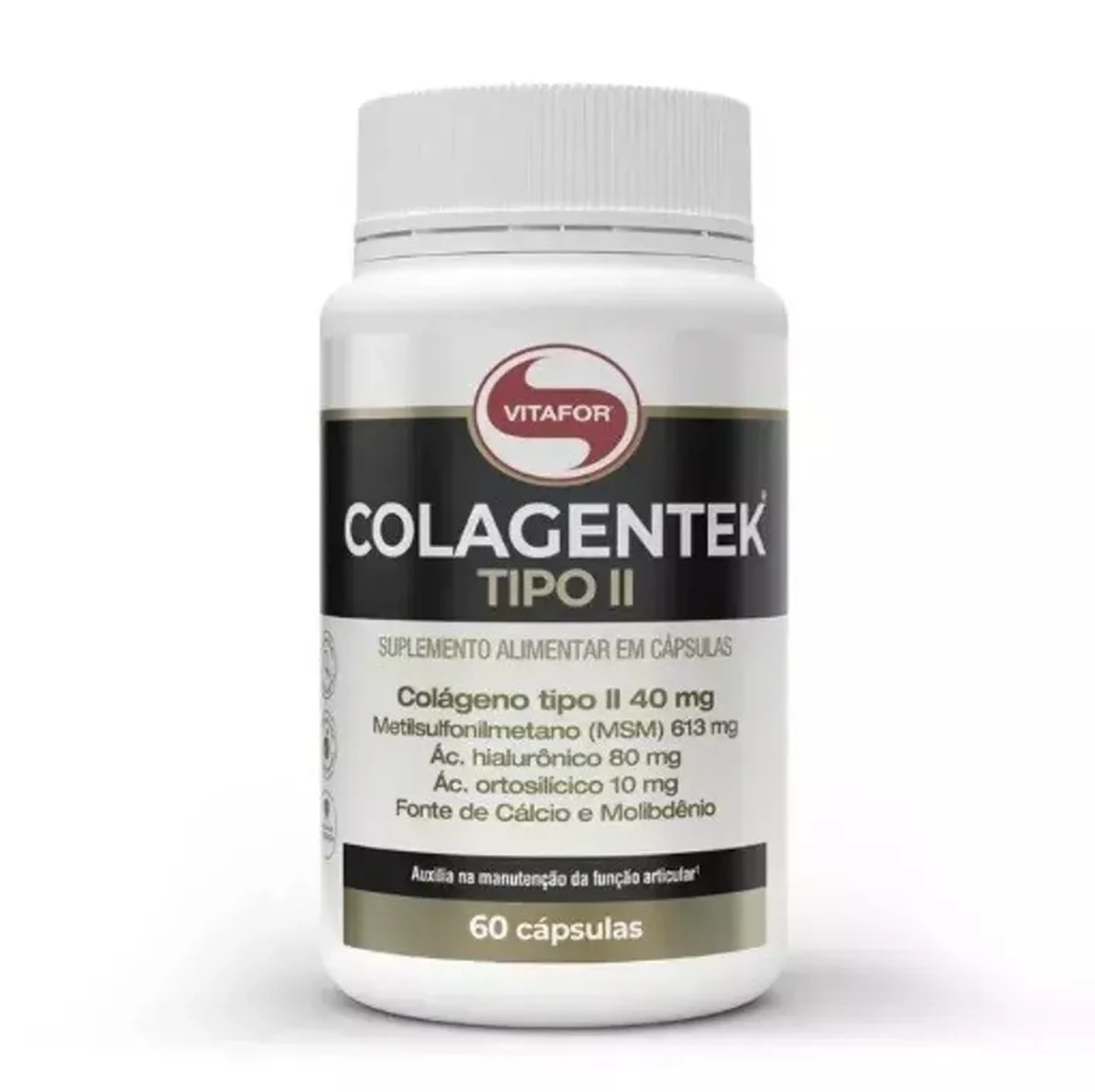 COLAGENTEK TIPO II 790MG 60CAPS VITAFOR imagem