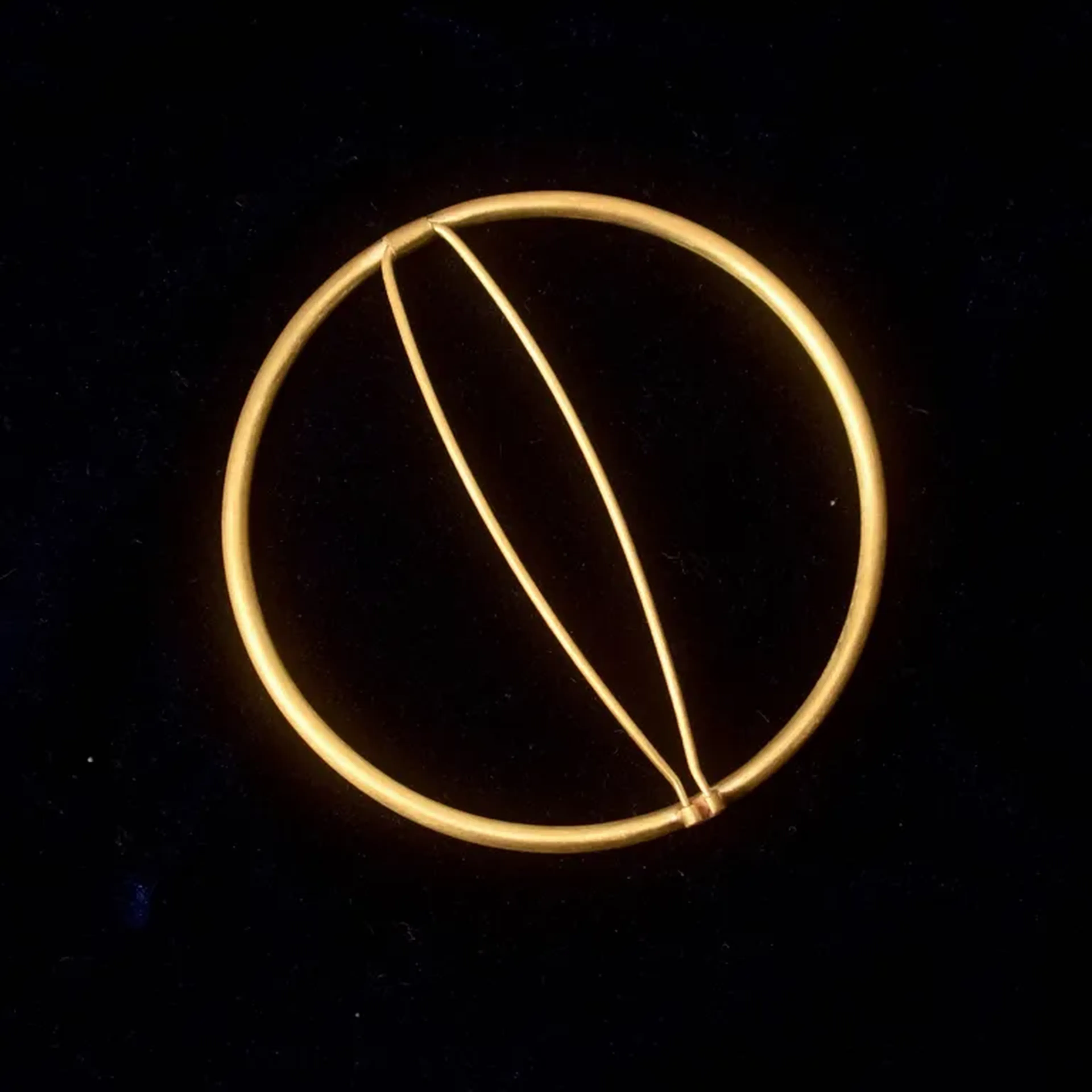 Broche Círculo - Dourado imagem