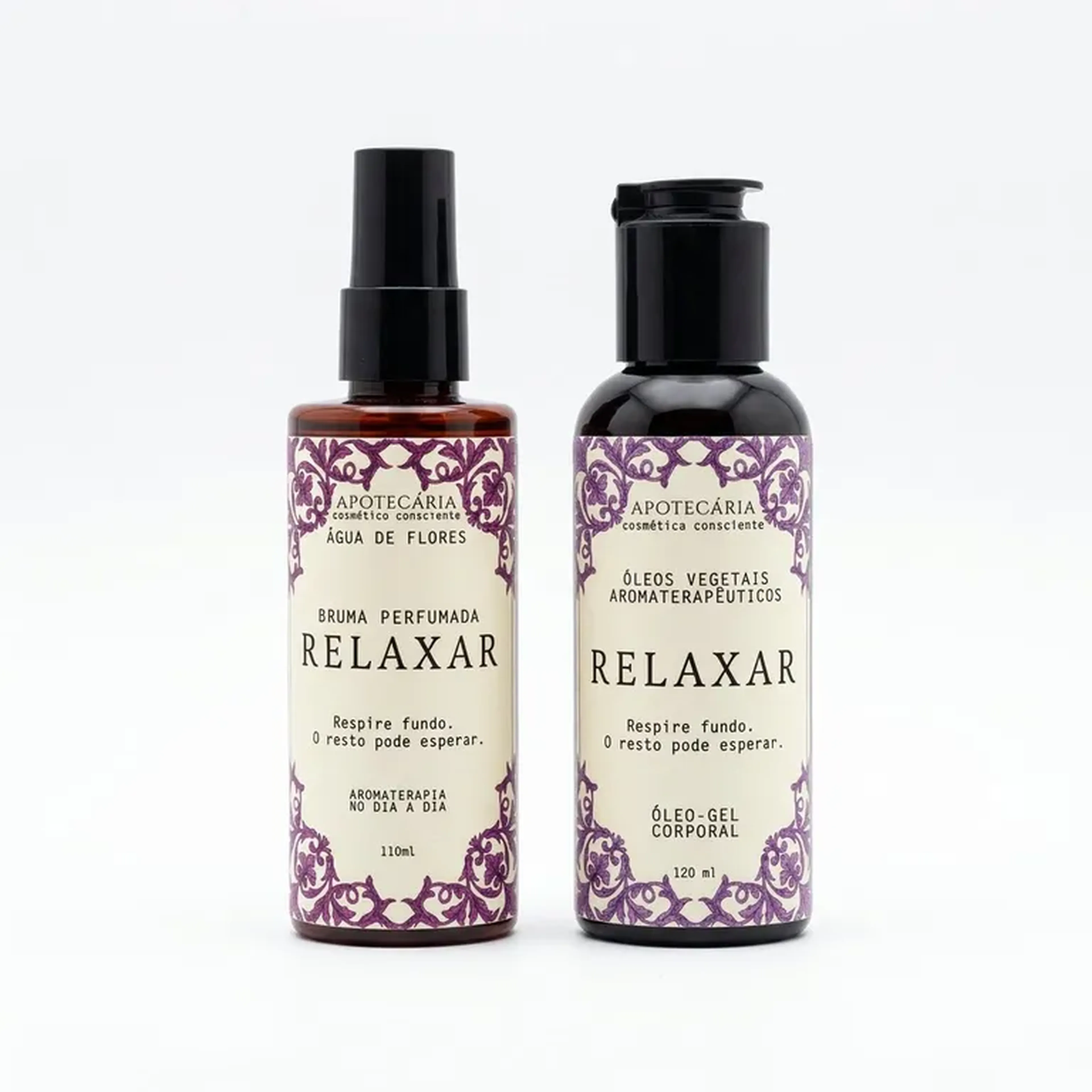 Kit Relaxar – Óleo-Gel Corporal + Bruma Perfumada imagem