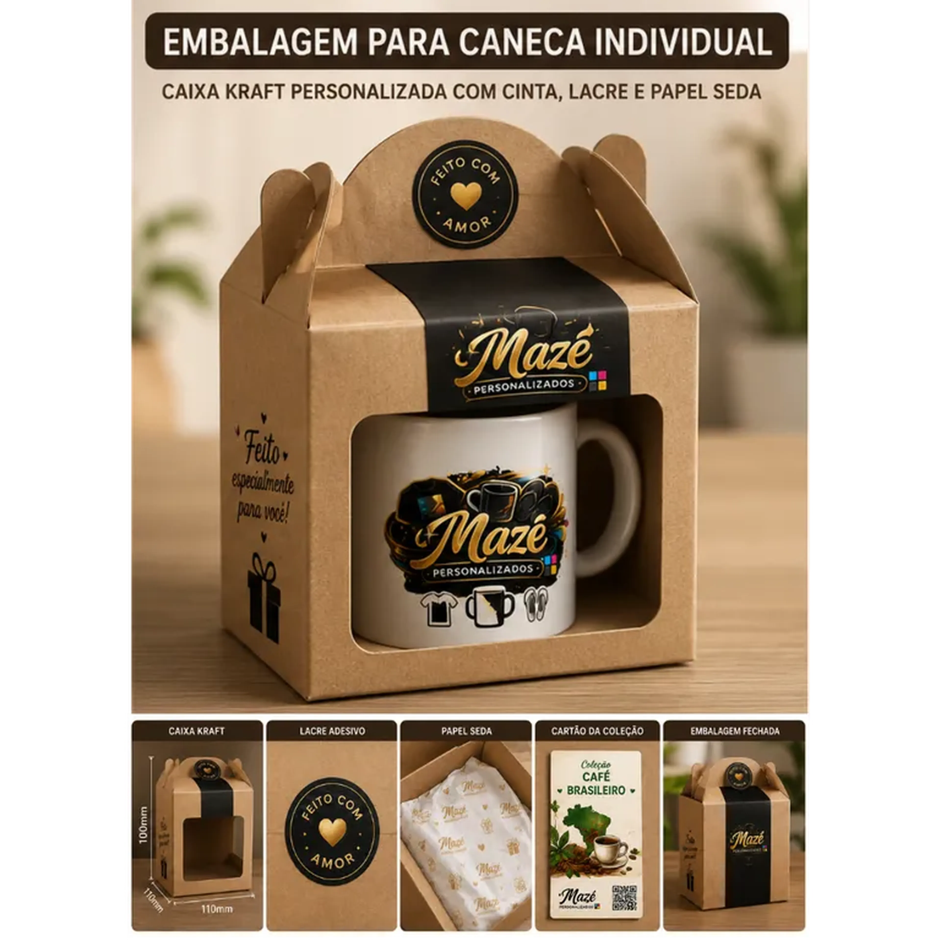 Caneca de Café 325 ml | Coleção Café Brasileiro imagem
