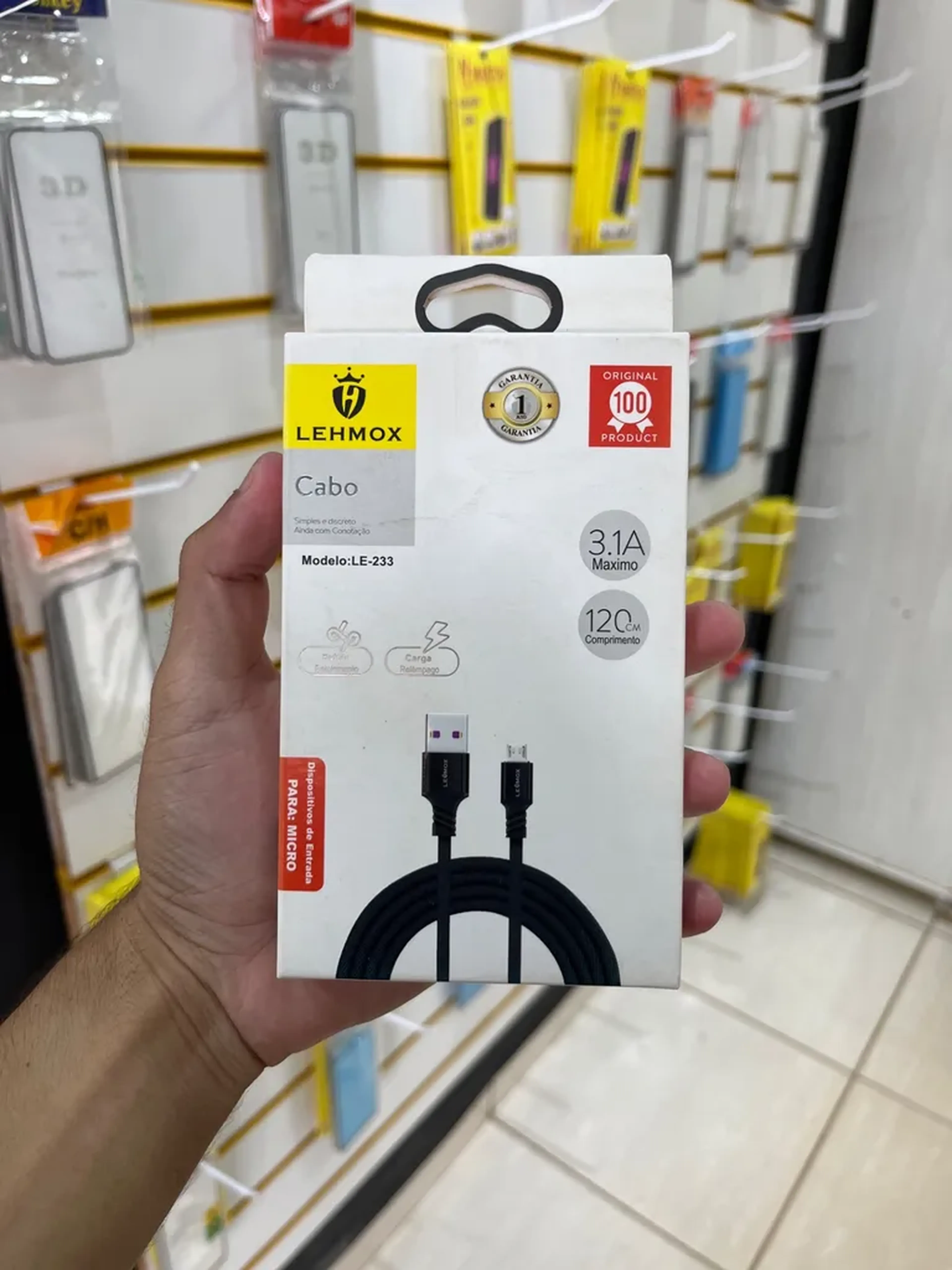 Cabo USB v8 Lehmox imagem