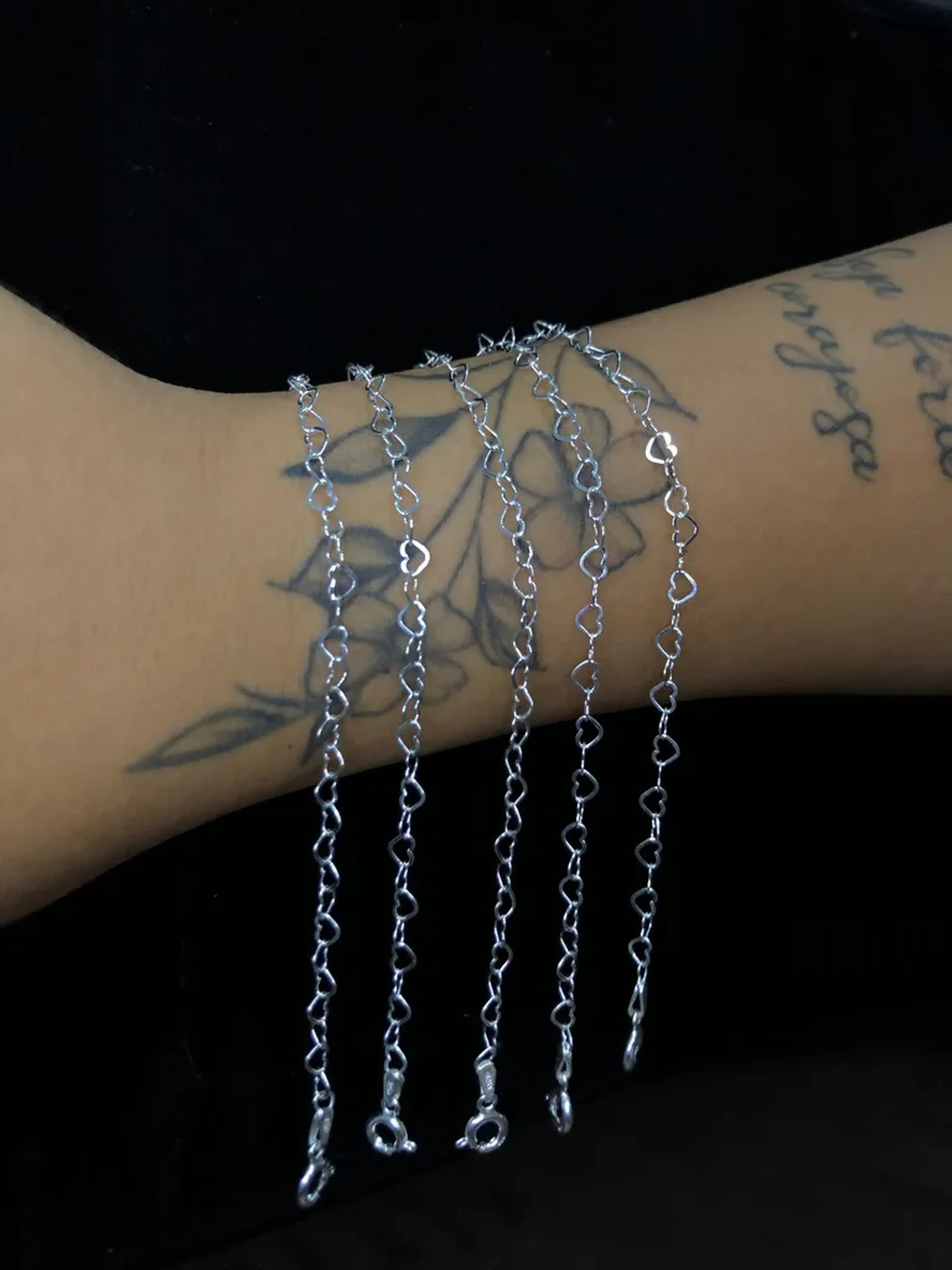 Pulseira elo coração imagem