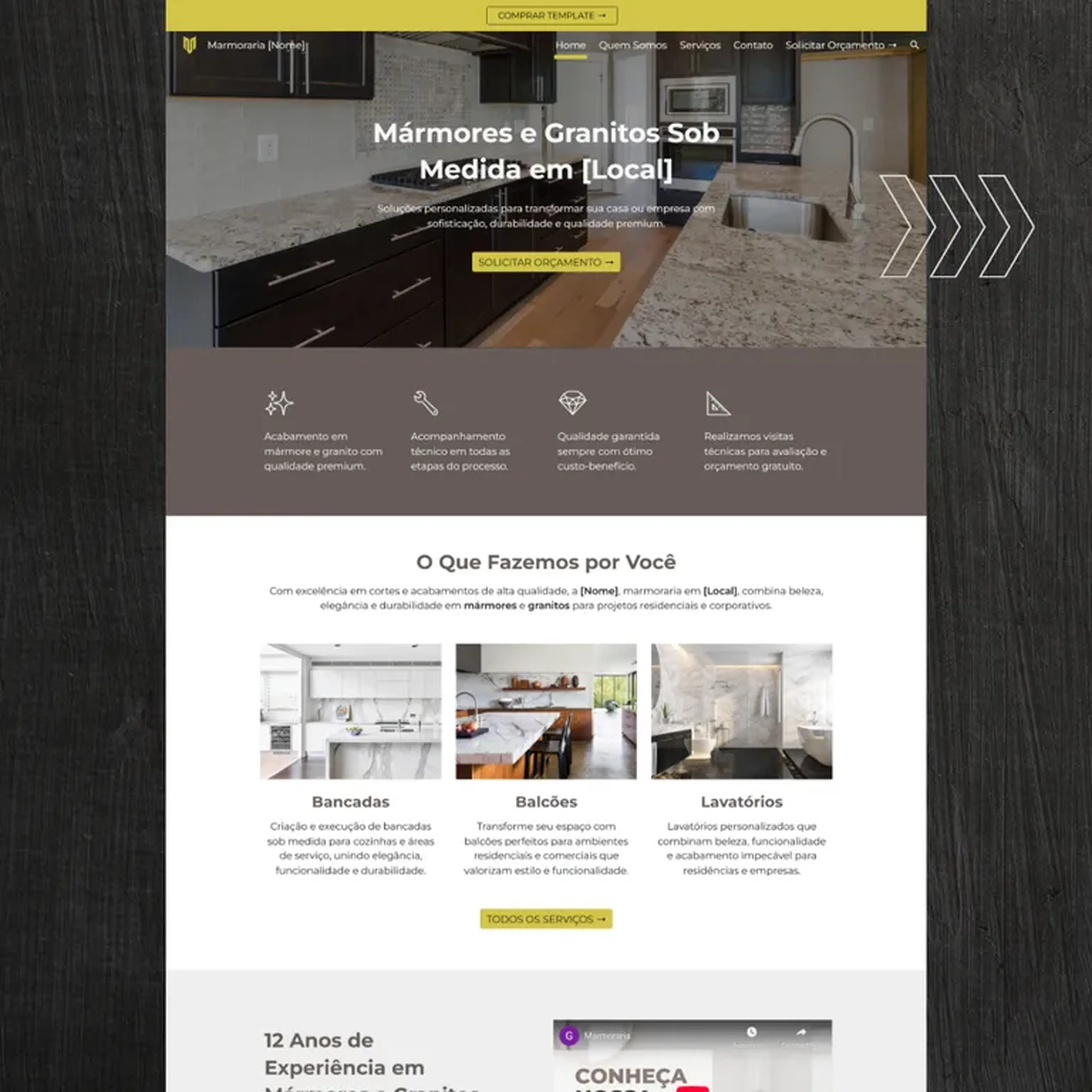 Template MARMORARIA Google Sites imagem