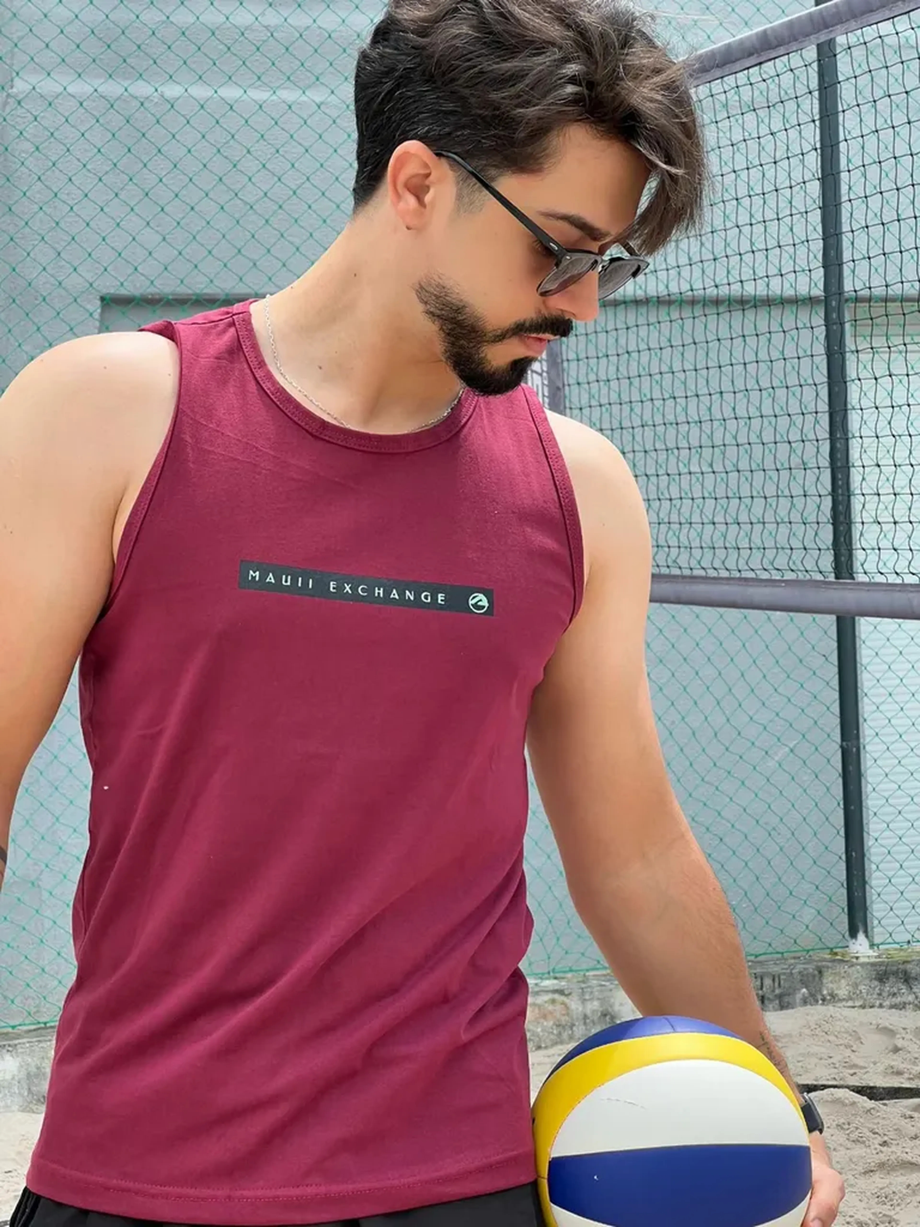 CAMISA MAUII - REGATA VINHO (A PARTIR DE 20 PEÇAS) imagem