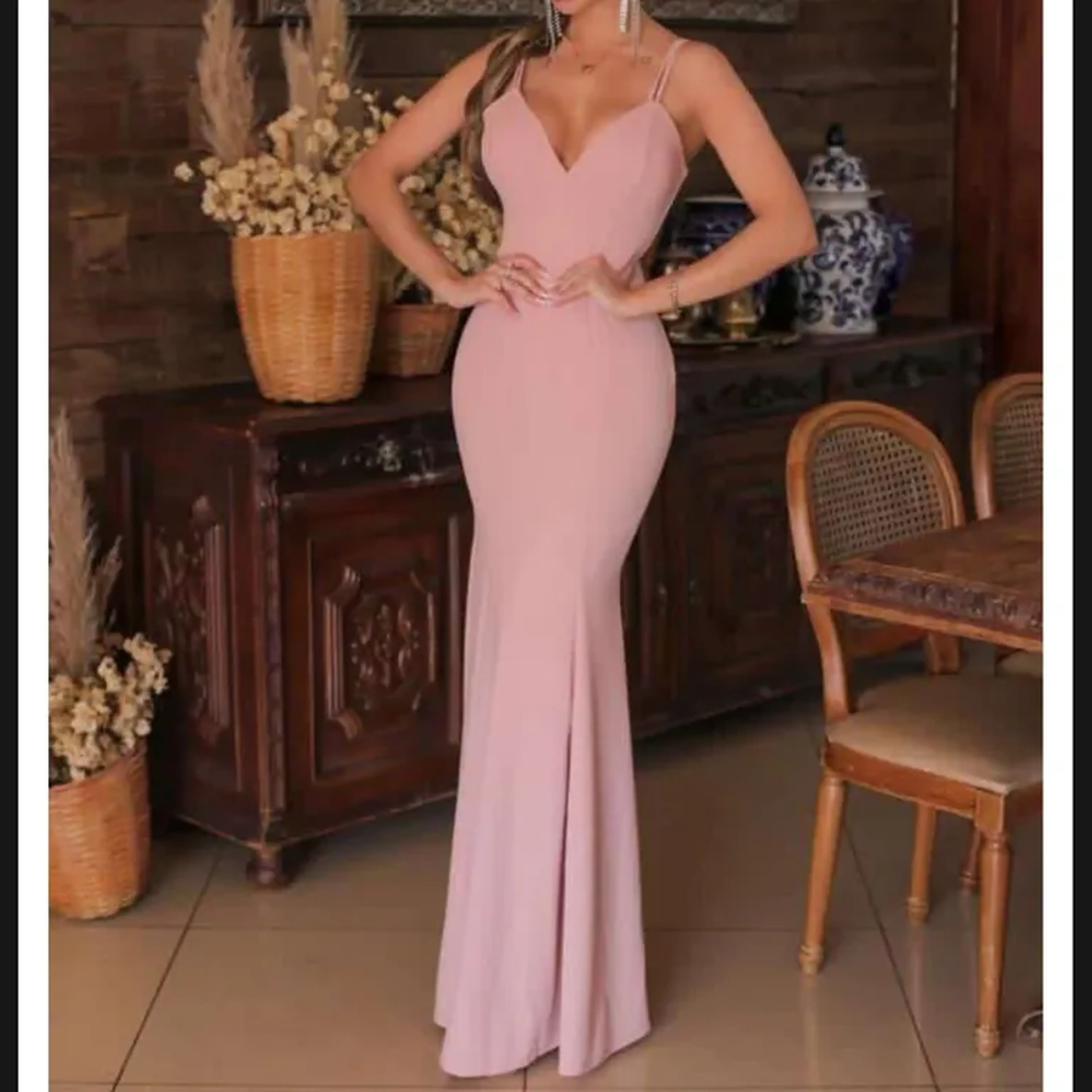 vestido longo sereia M imagem