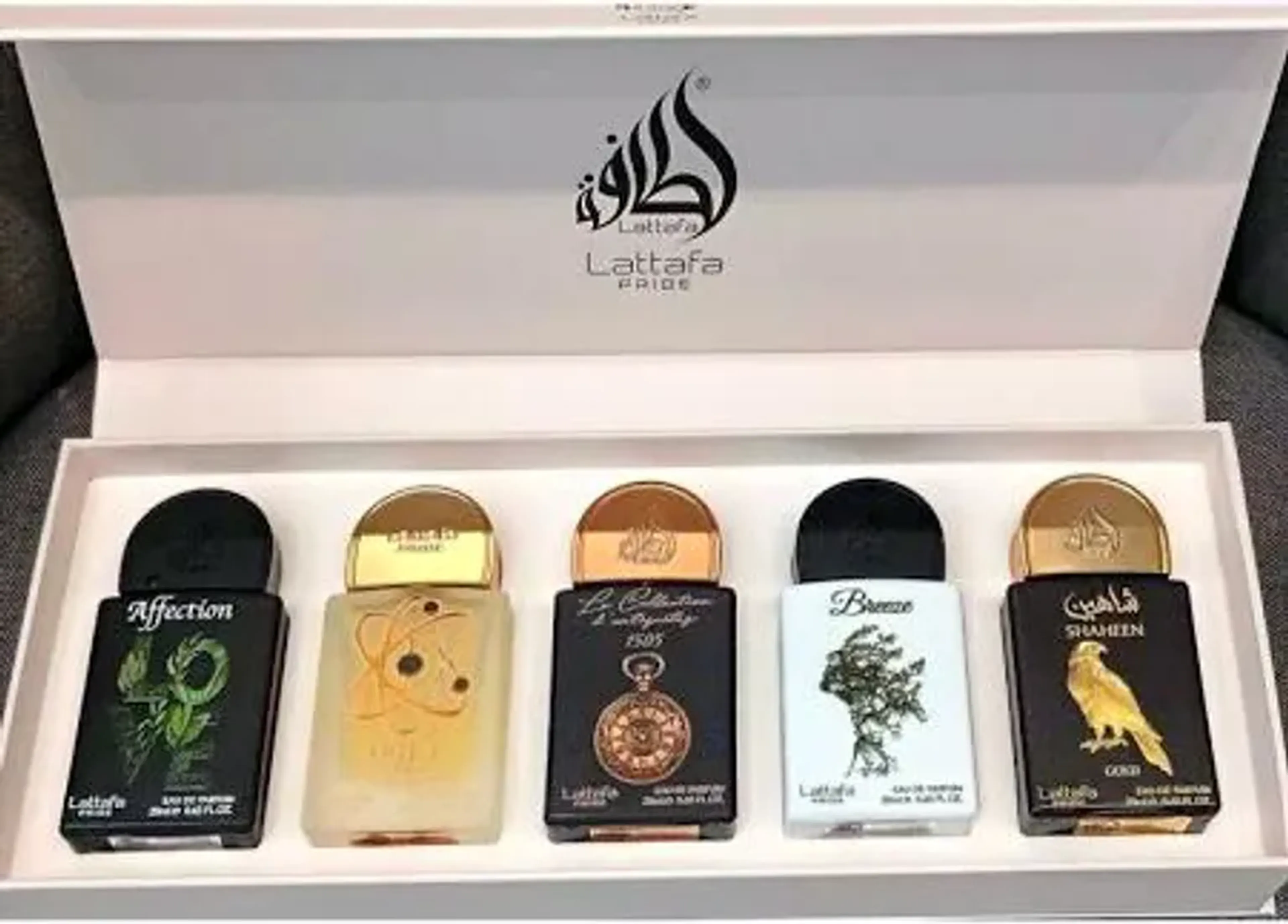 KIT LATTAFA PRIDE AFFECTION+THARWAH+LA COLLECTION 1505+BREEZE+SH imagem
