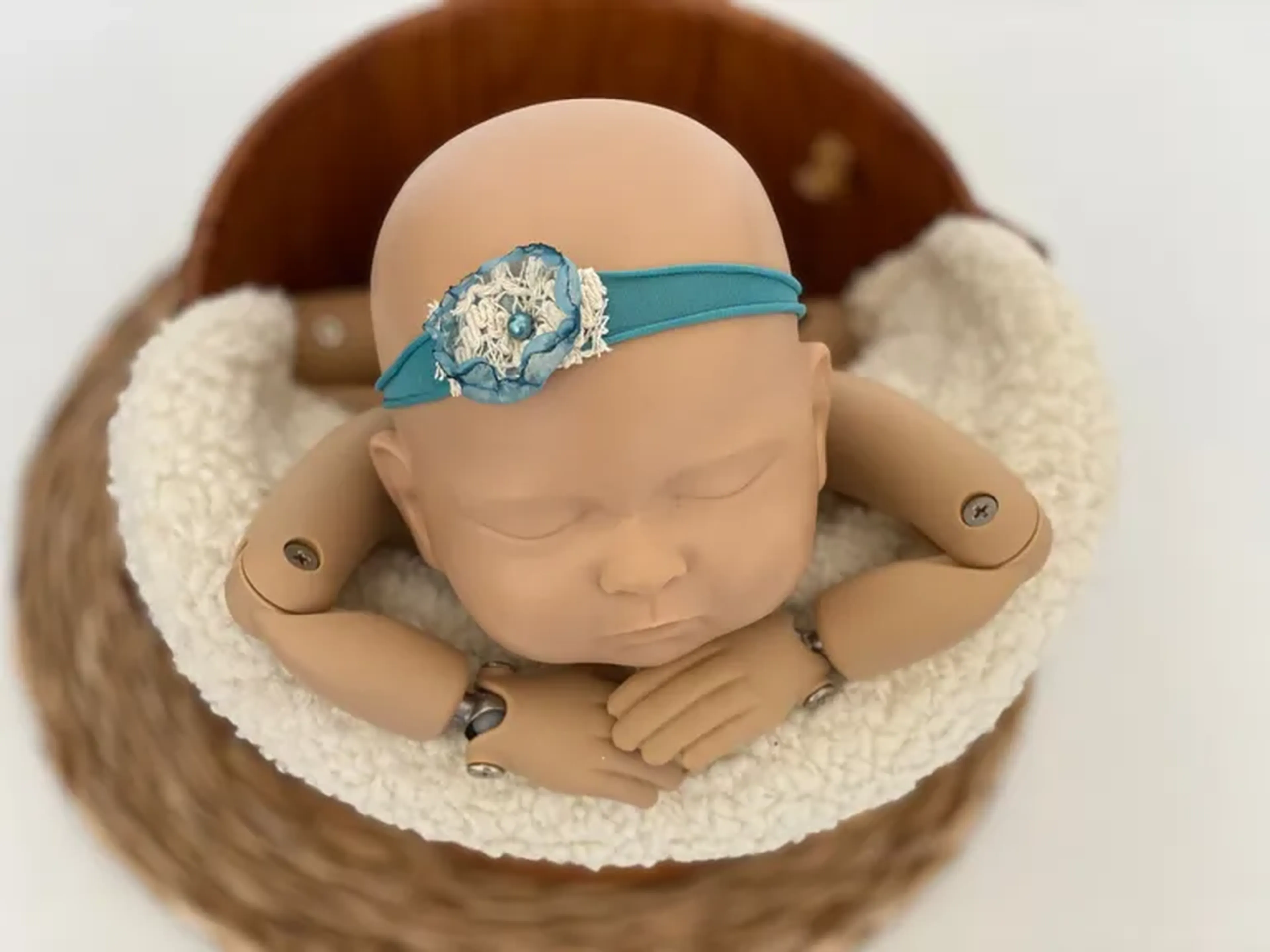 Headband Flor Turquesa imagem