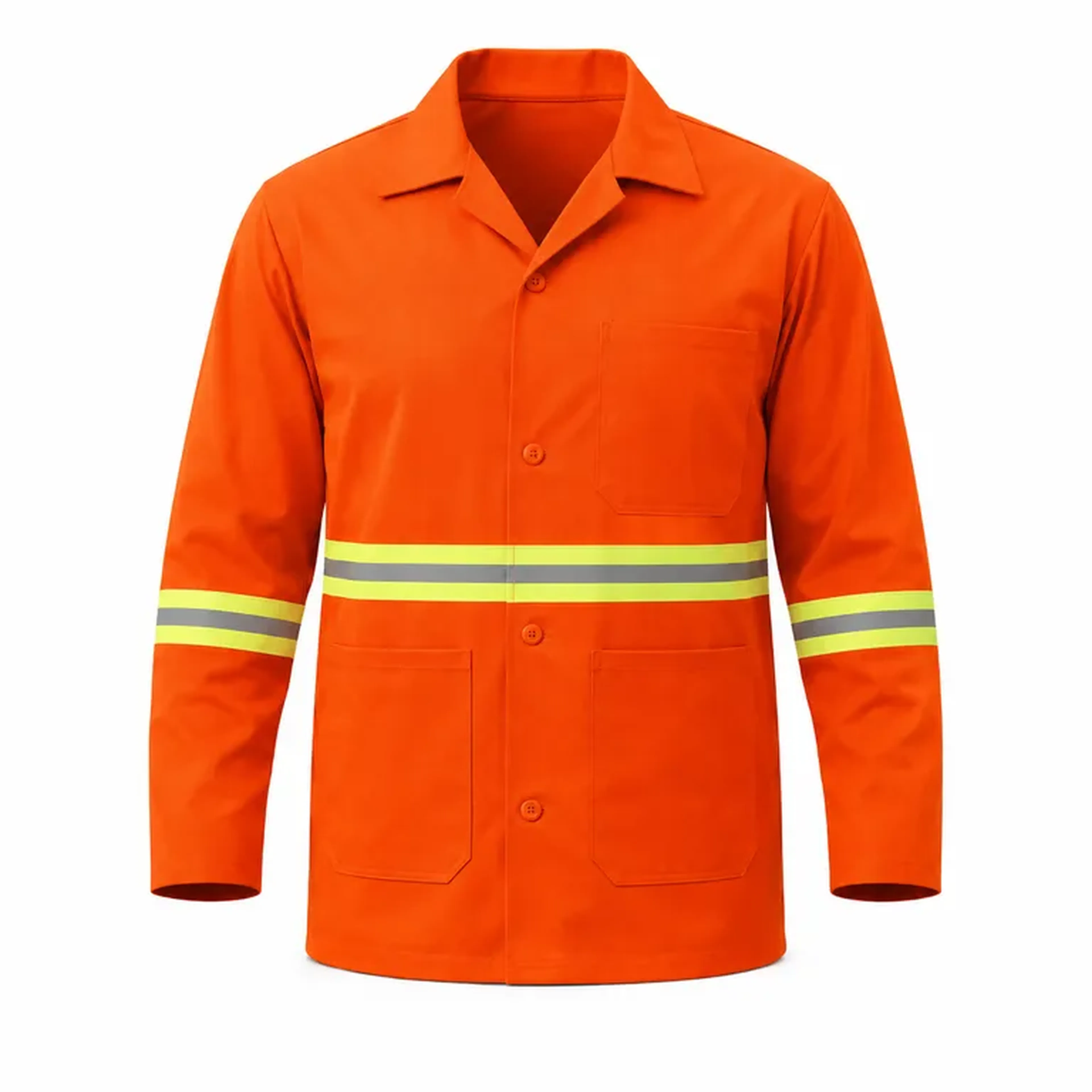 Jaleco Brim Uniforme Refletivo Manga Longa - Laranja imagem