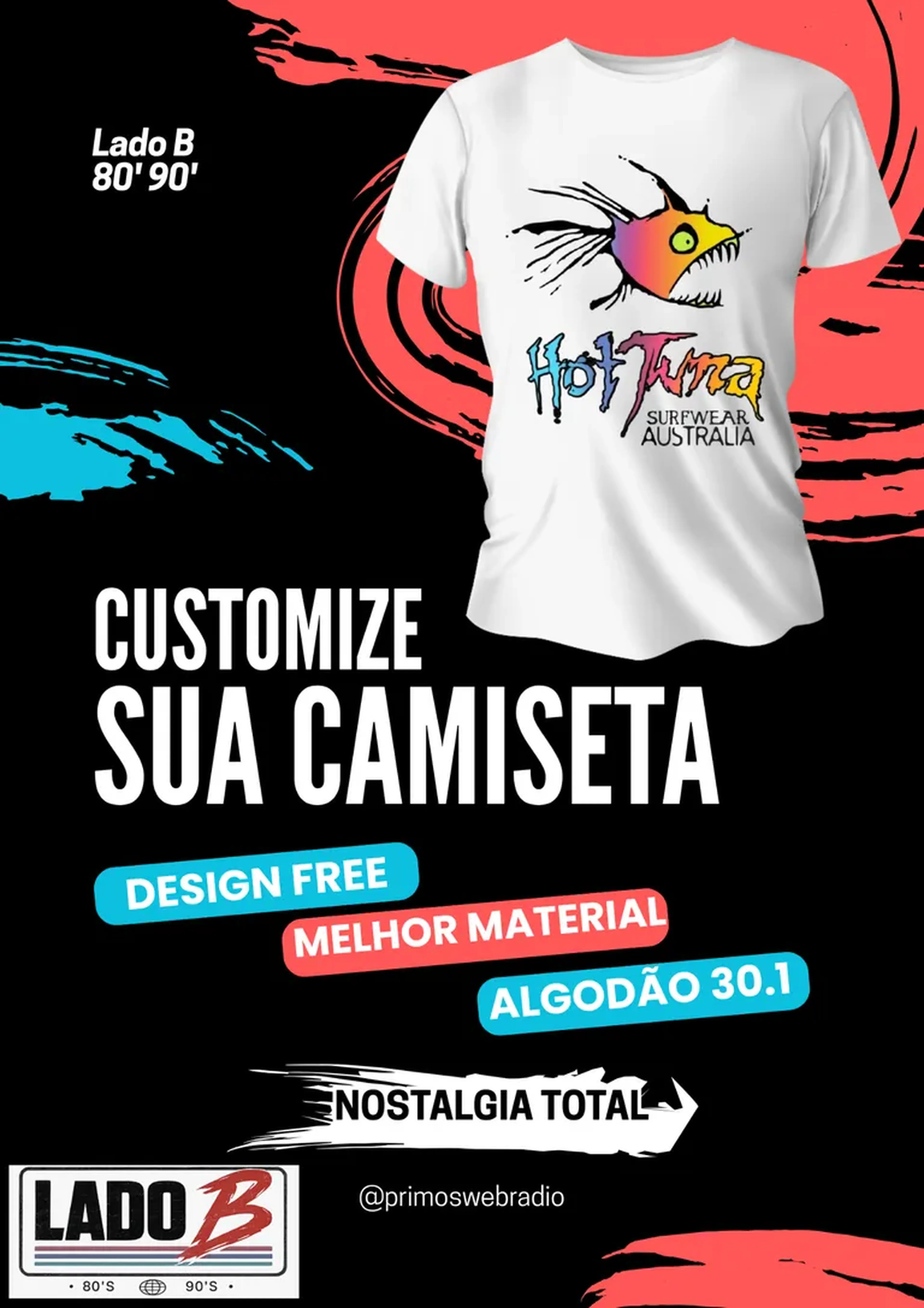 Camiseta personalizada anos 80' 90' imagem