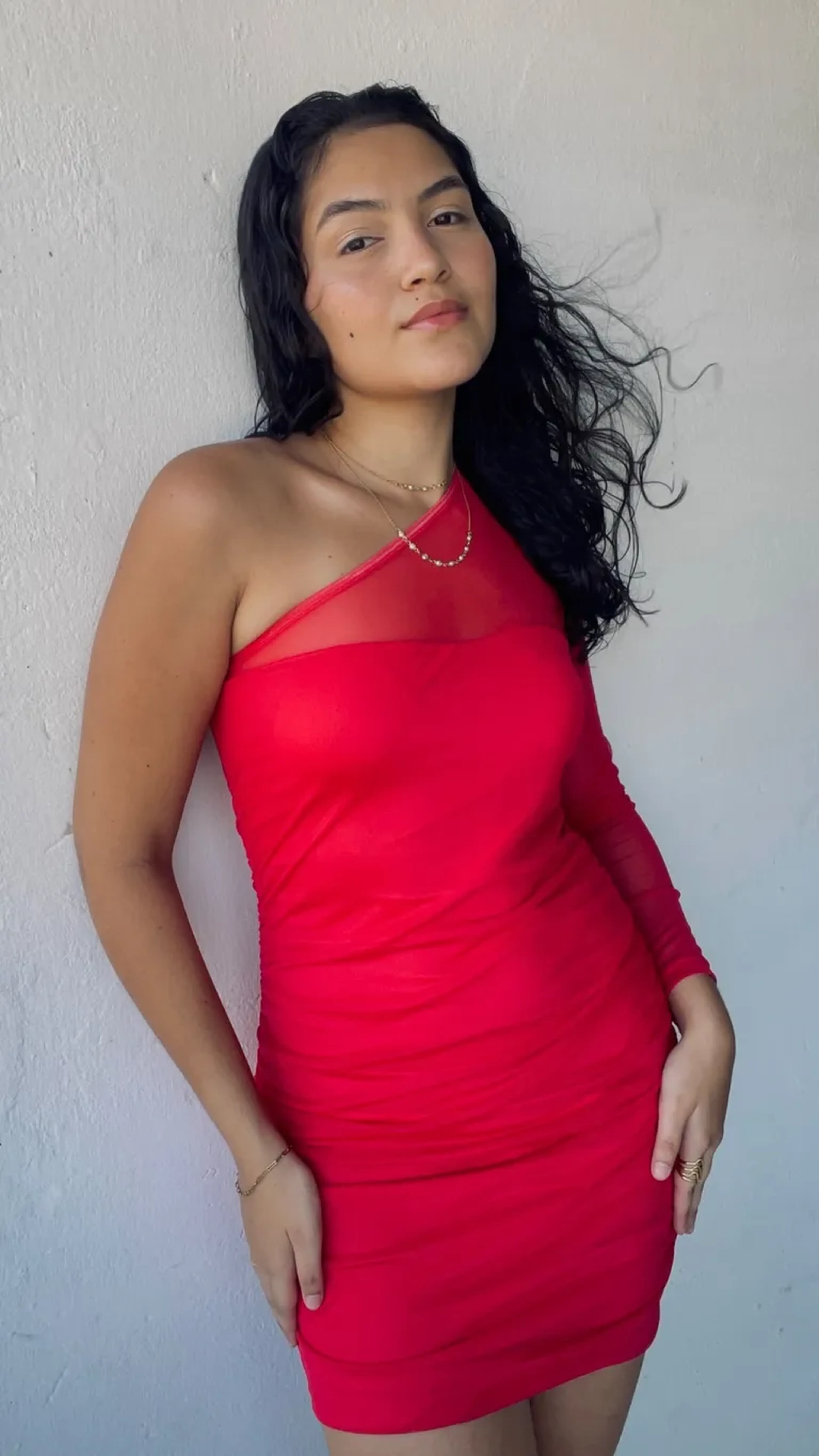 Vestido Tule Vermelho imagem