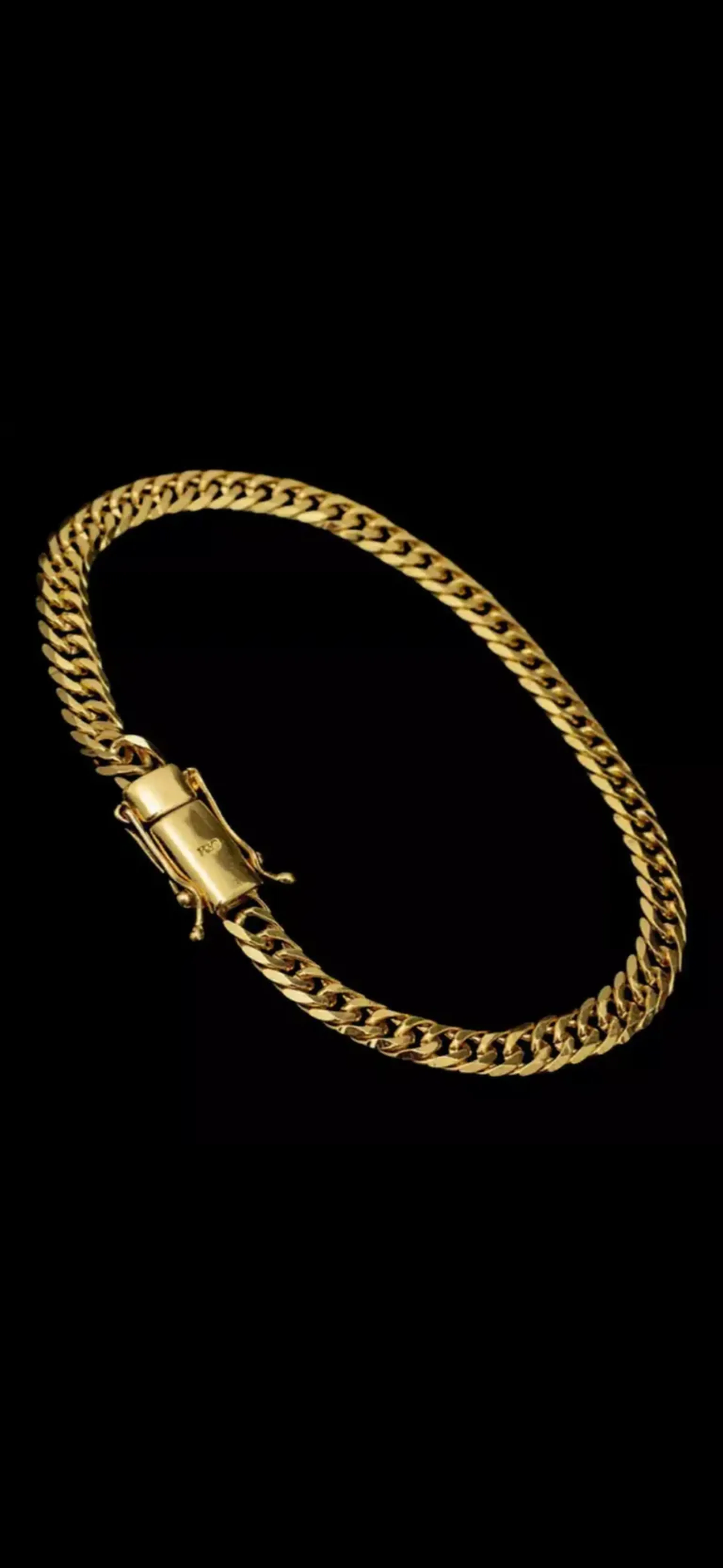 Pulseira Grumet Dupla 6mm Banhado a Ouro 18k (19cm) imagem