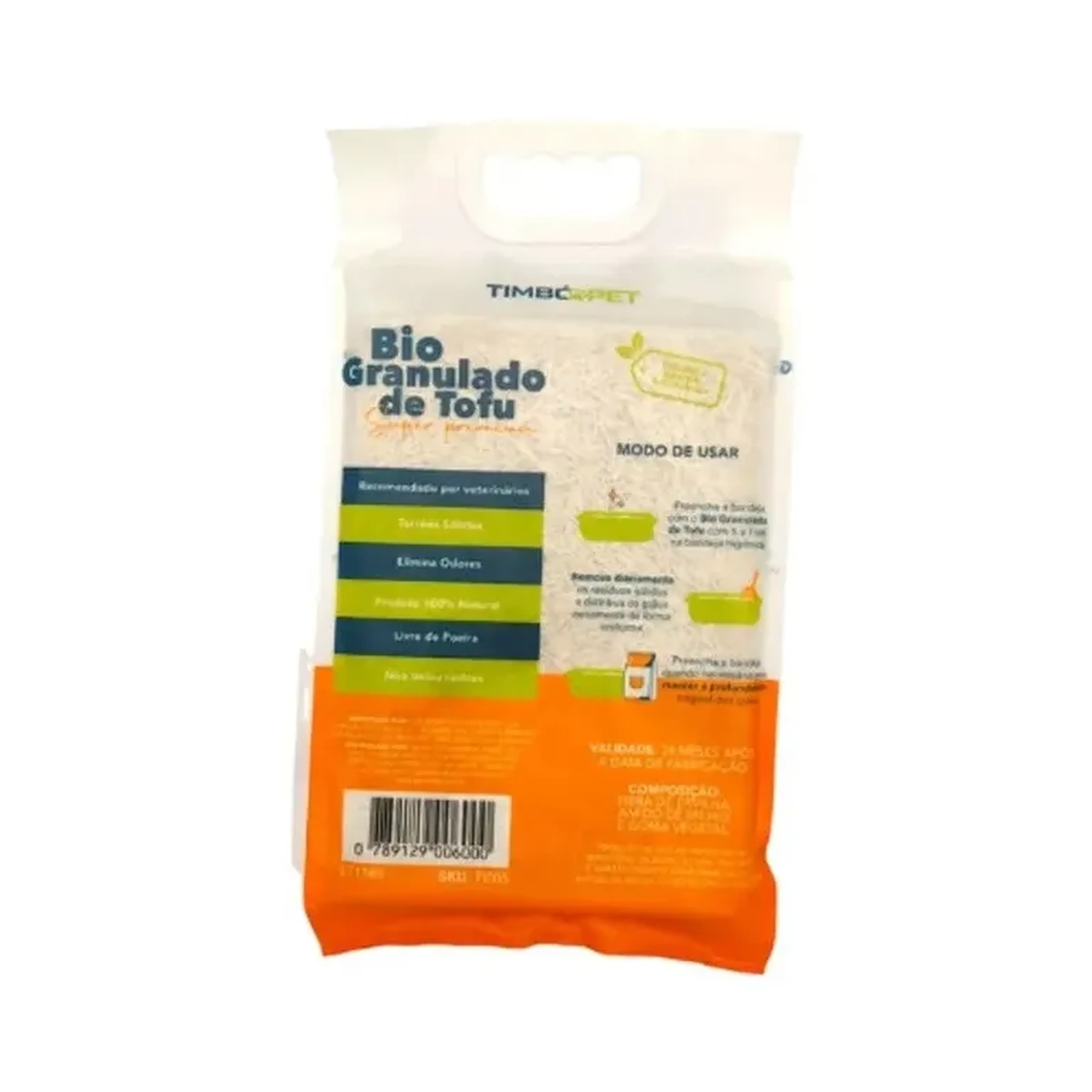 Granulado Higiênico TimbóPet Bio Tofu Natural para Gatos 2kg imagem