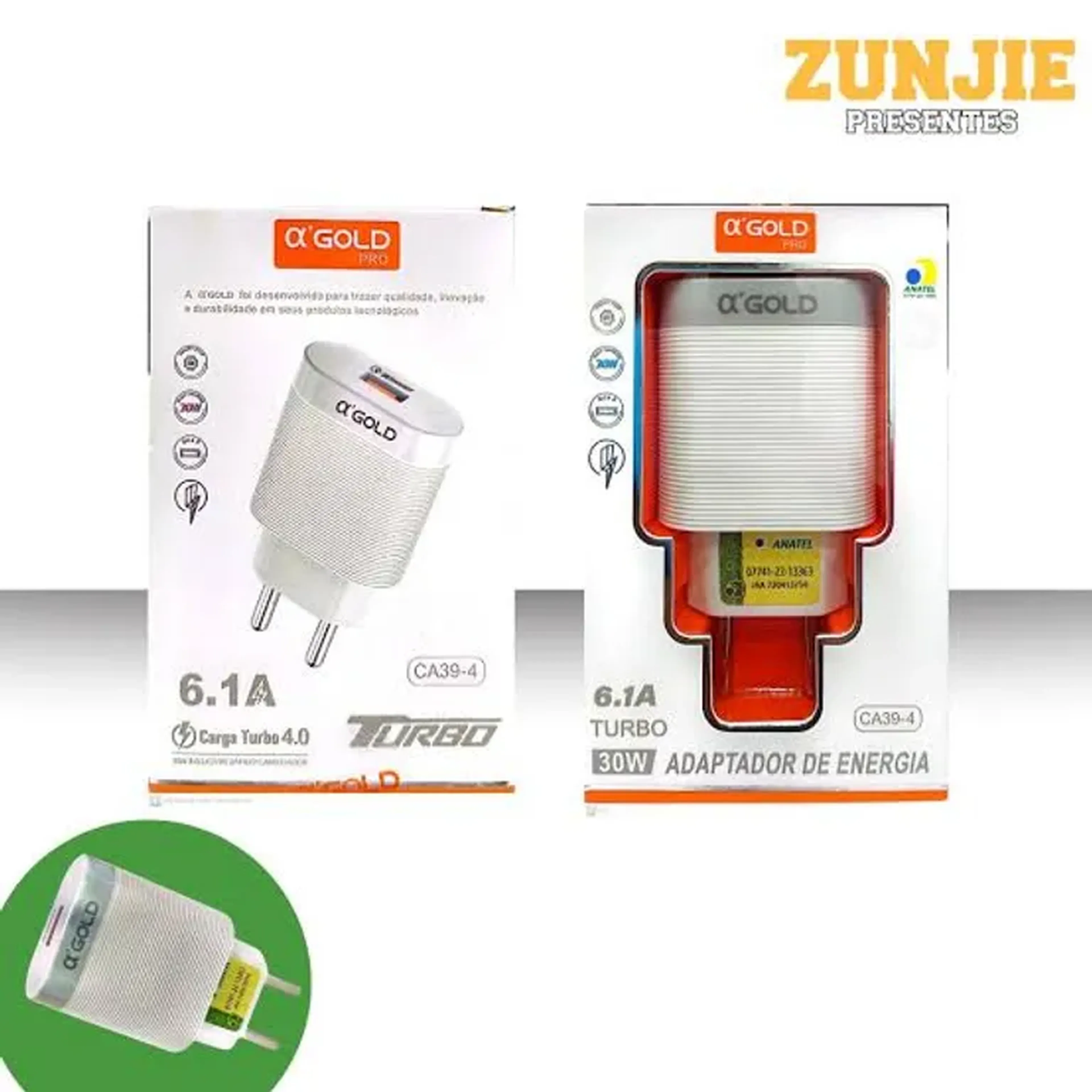 FONTE TURBO 30W 6.1A USB imagem