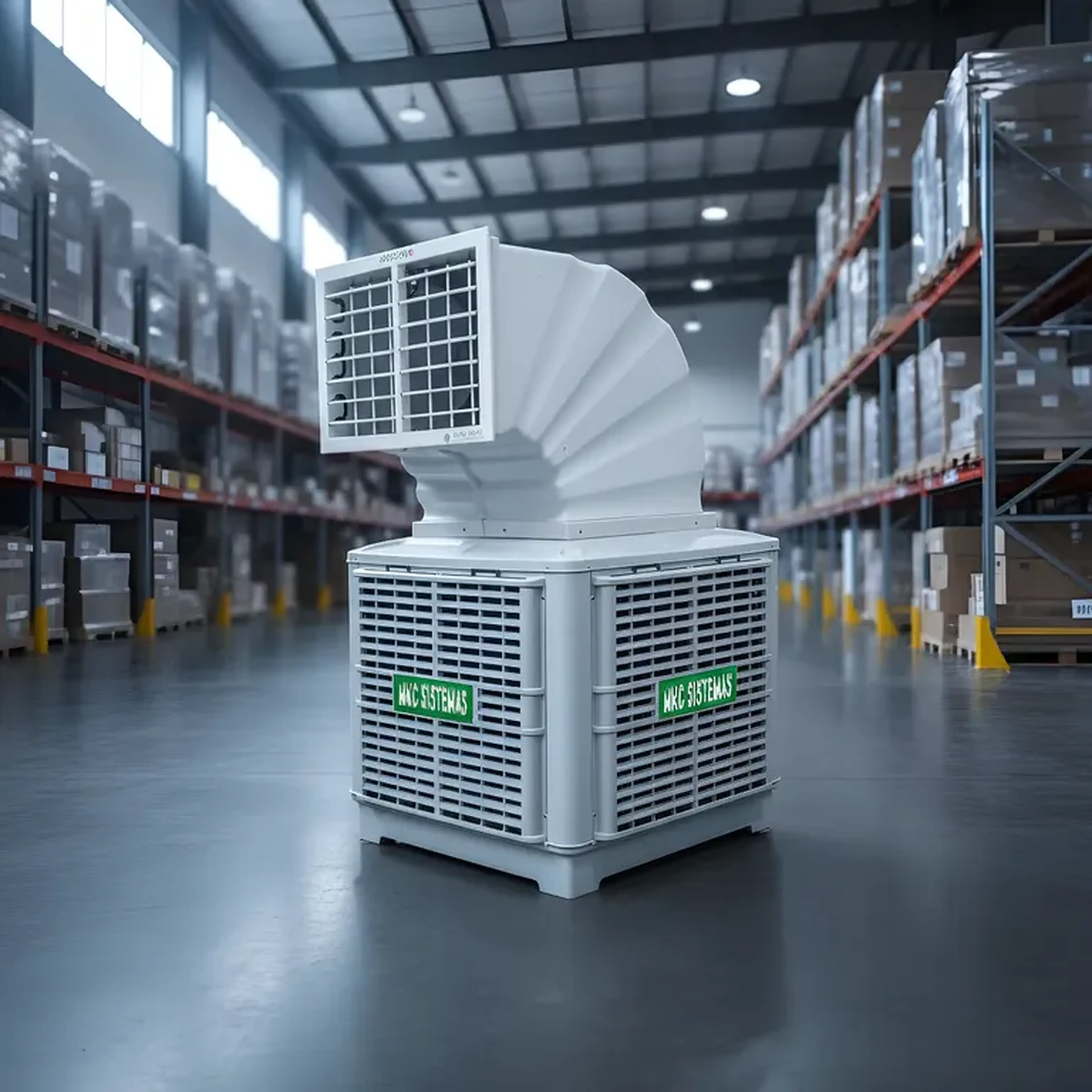 Climatizador Industrial completo Duto e Grelha para até 250m² imagem