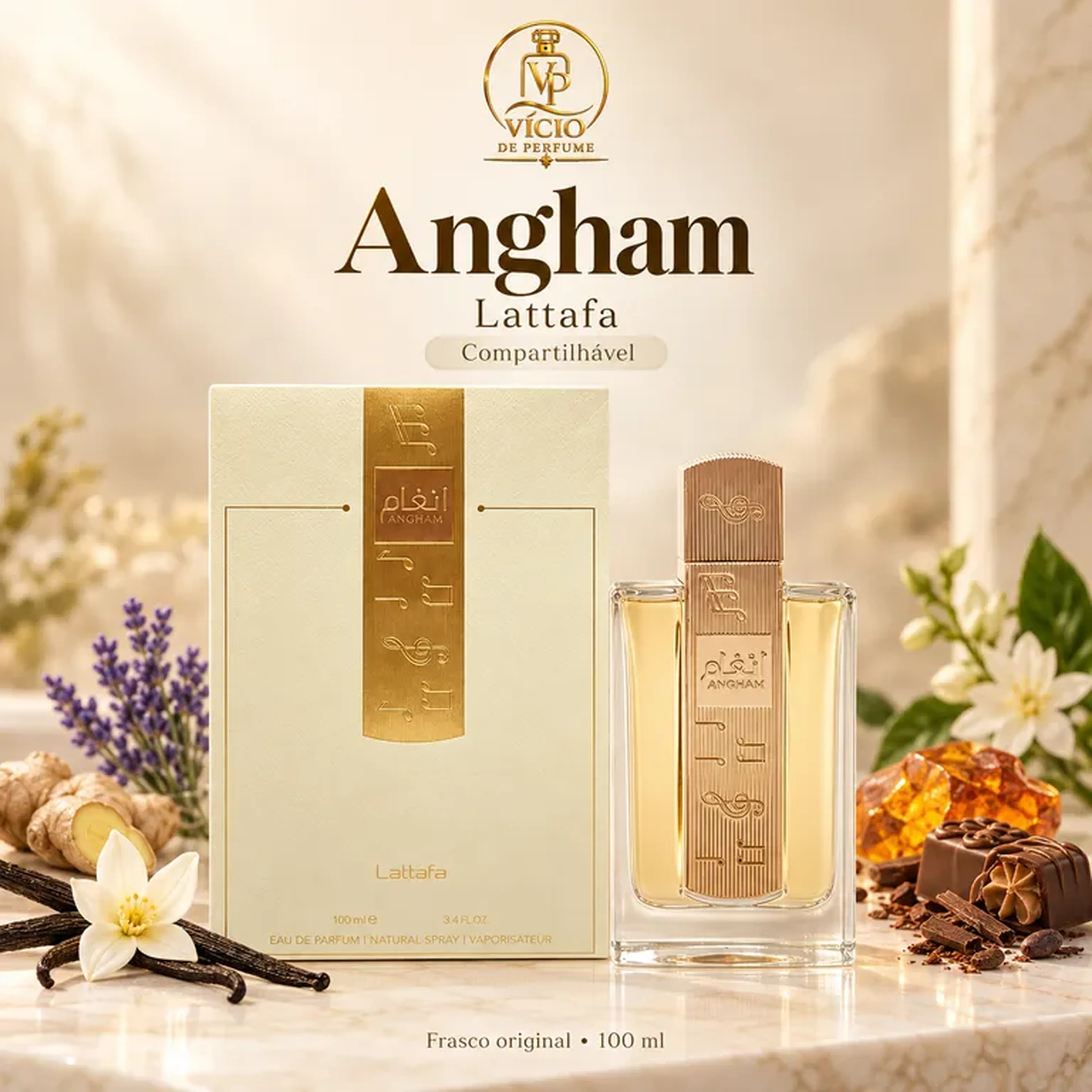 Angham Eau de Parfum - Lataffa Unissex 100ml imagem