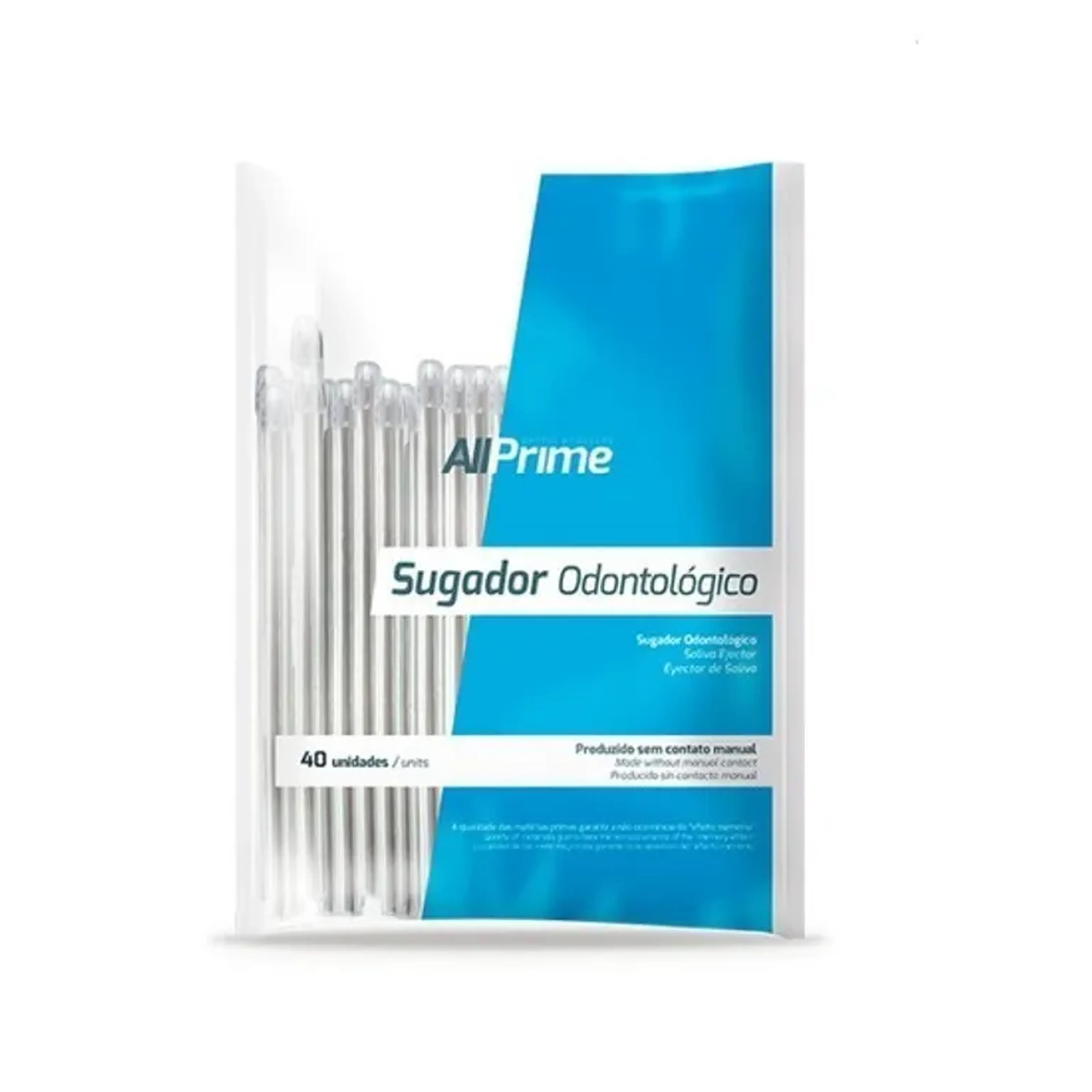 Sugador Descartável Transparente - AllPrime (c. 40 unid.) imagem