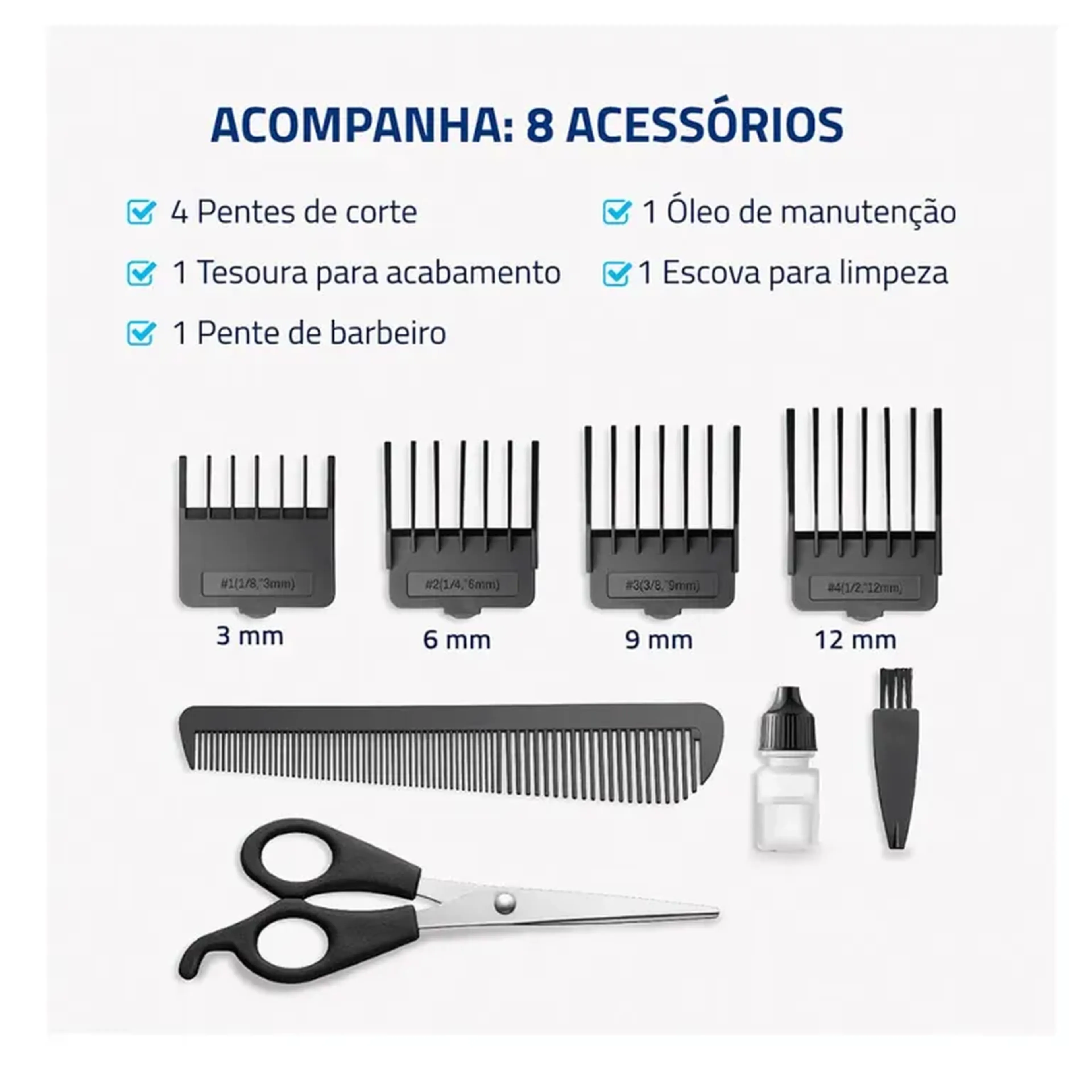 Máquina de Corte Mondial Pratic Style CR-10,9W Azul-Preto Bivolt imagem