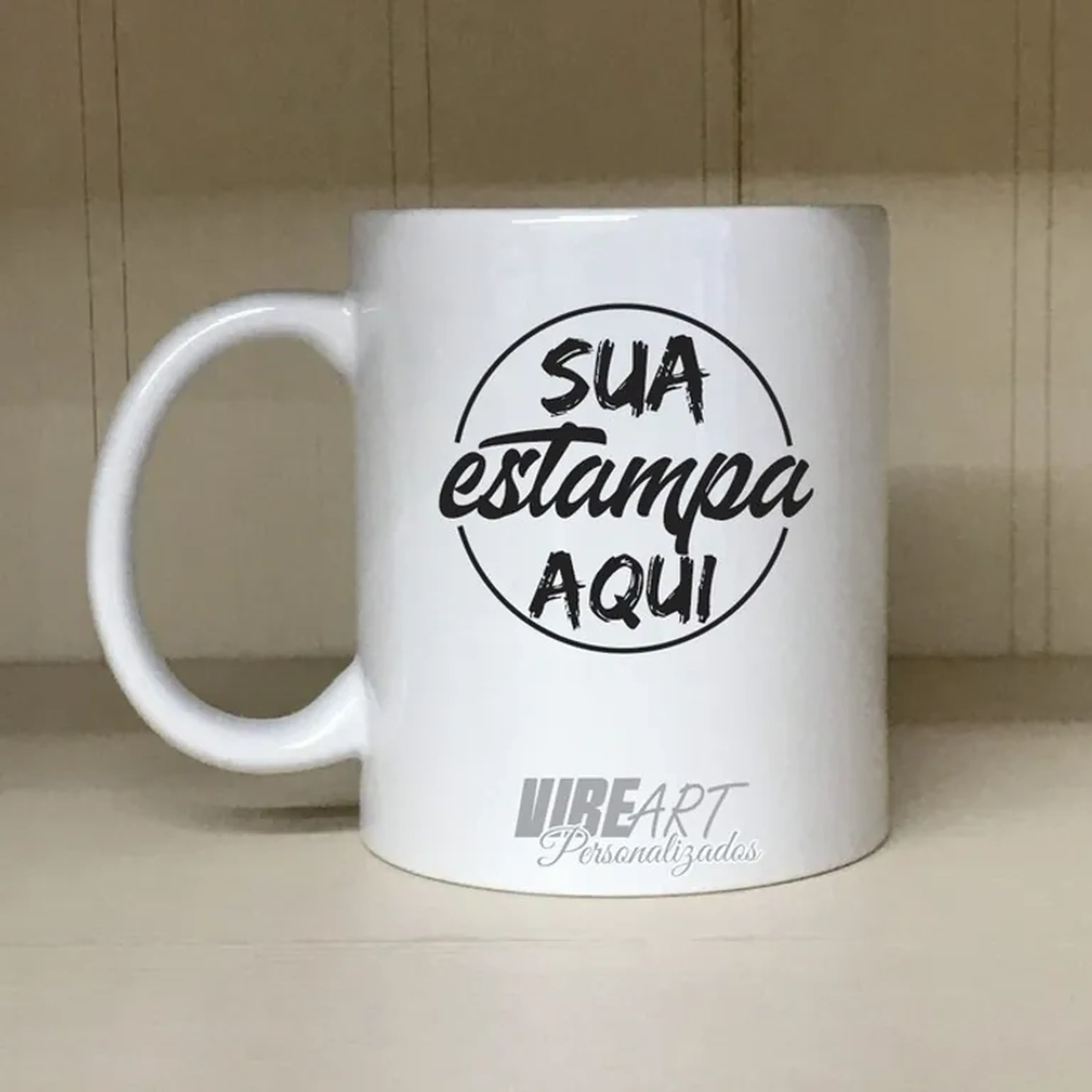 Caneca cerâmica Branca imagem