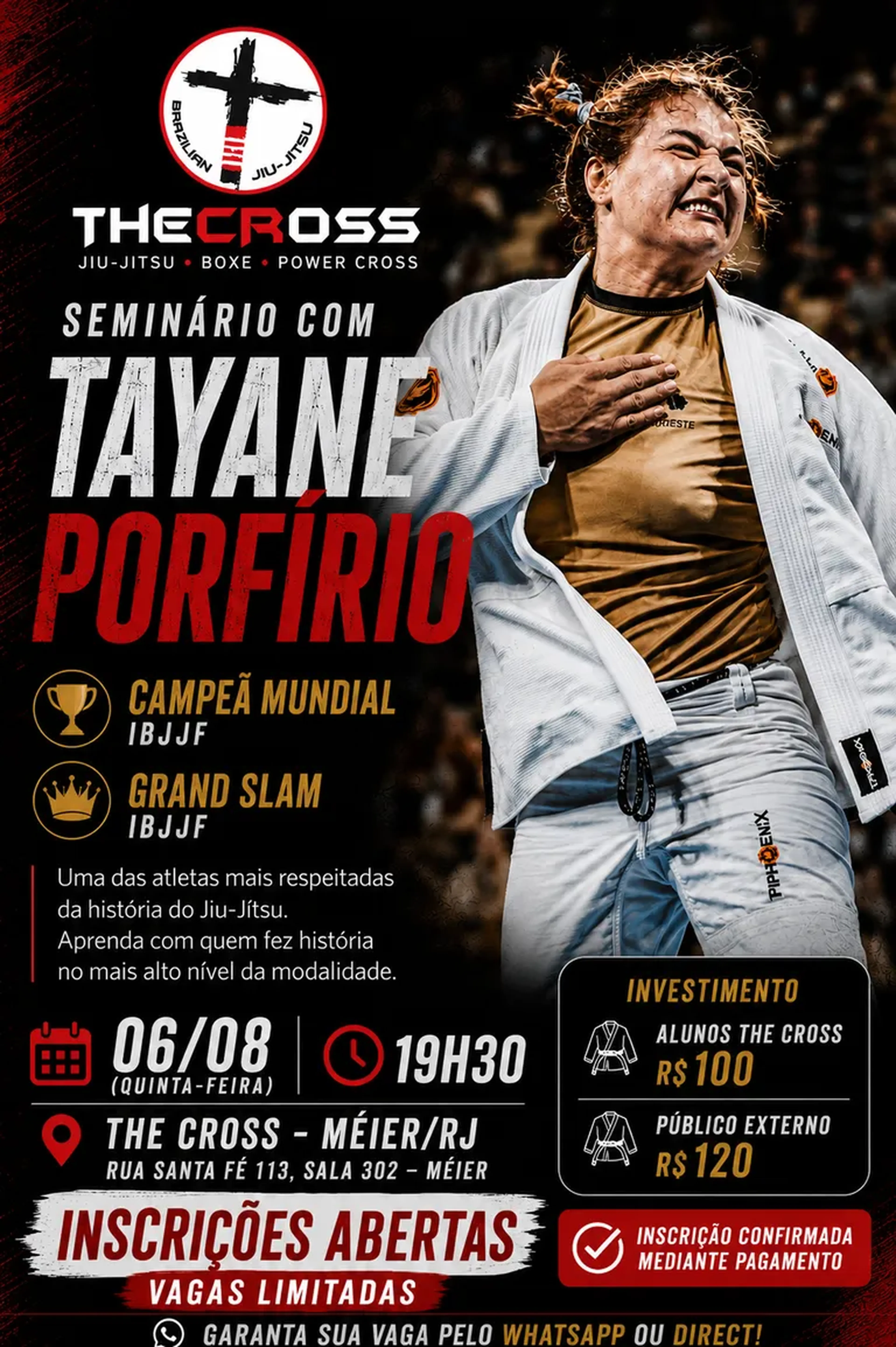 SEMINÁRIO JIU-JITSU TAYANE PORFÍRIO - ALUNOS THE CROSS imagem