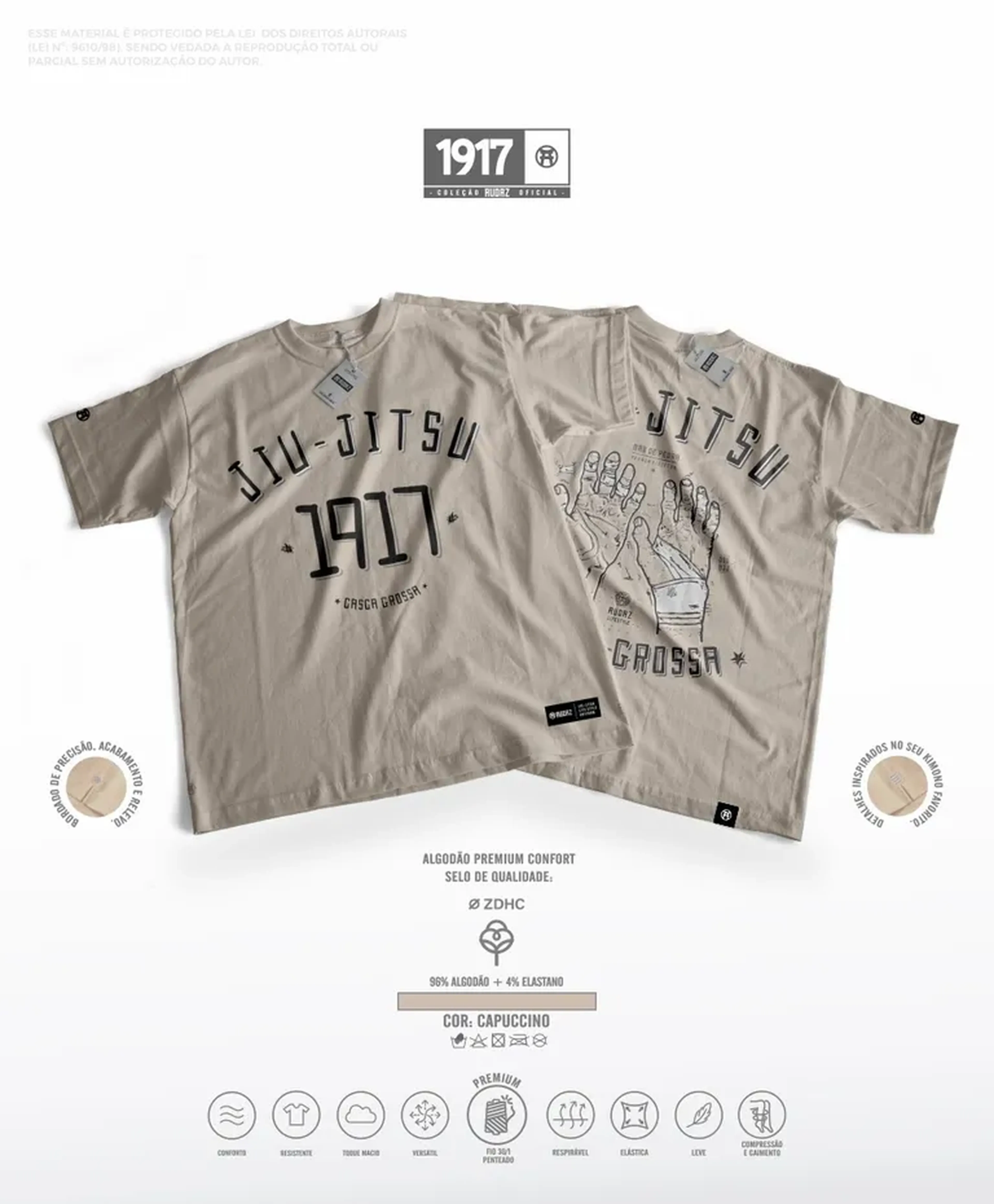 Camiseta Audaz Mão de Pedra imagem