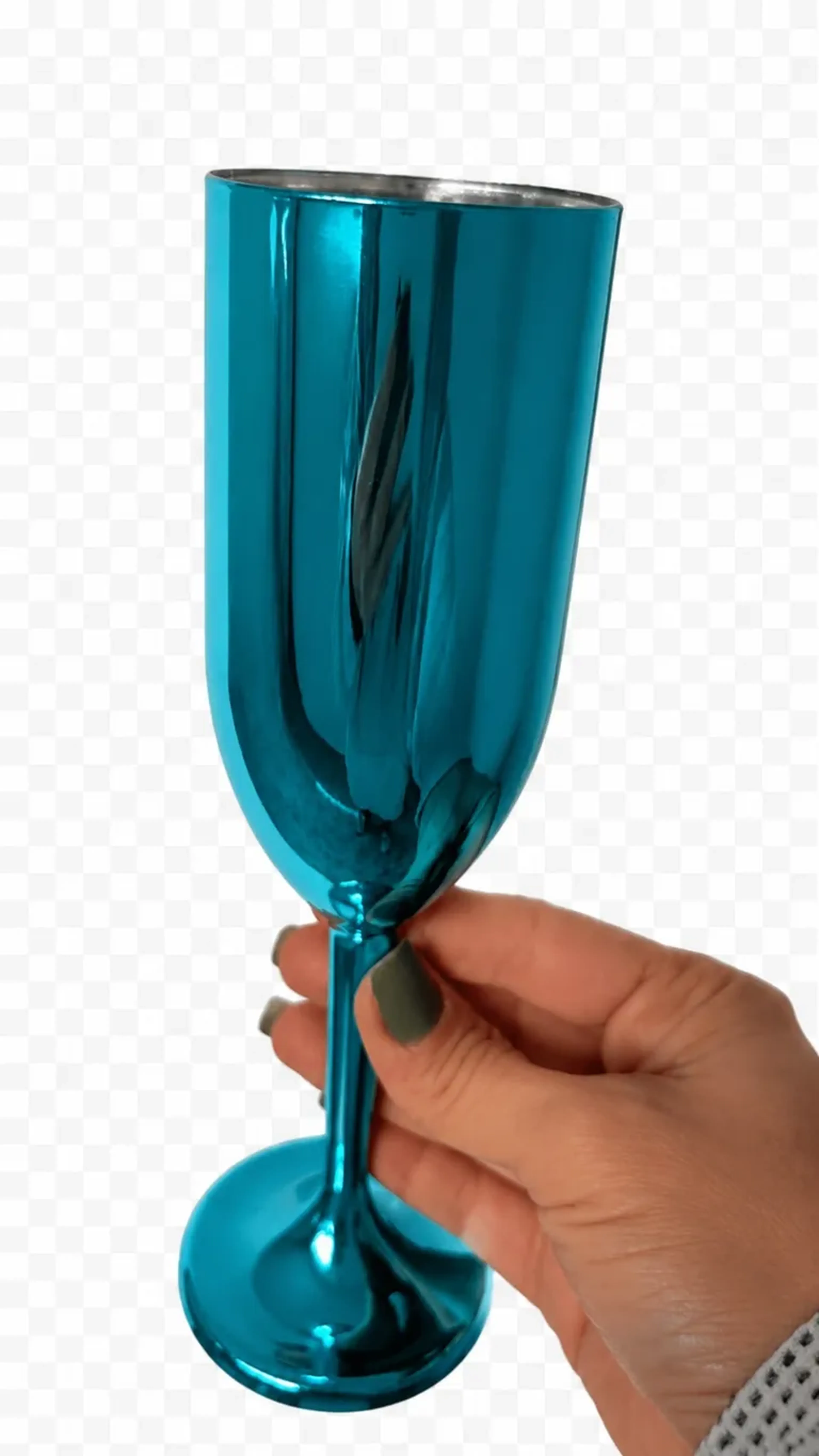 Taça Champanhe Metalizada Tiffany imagem