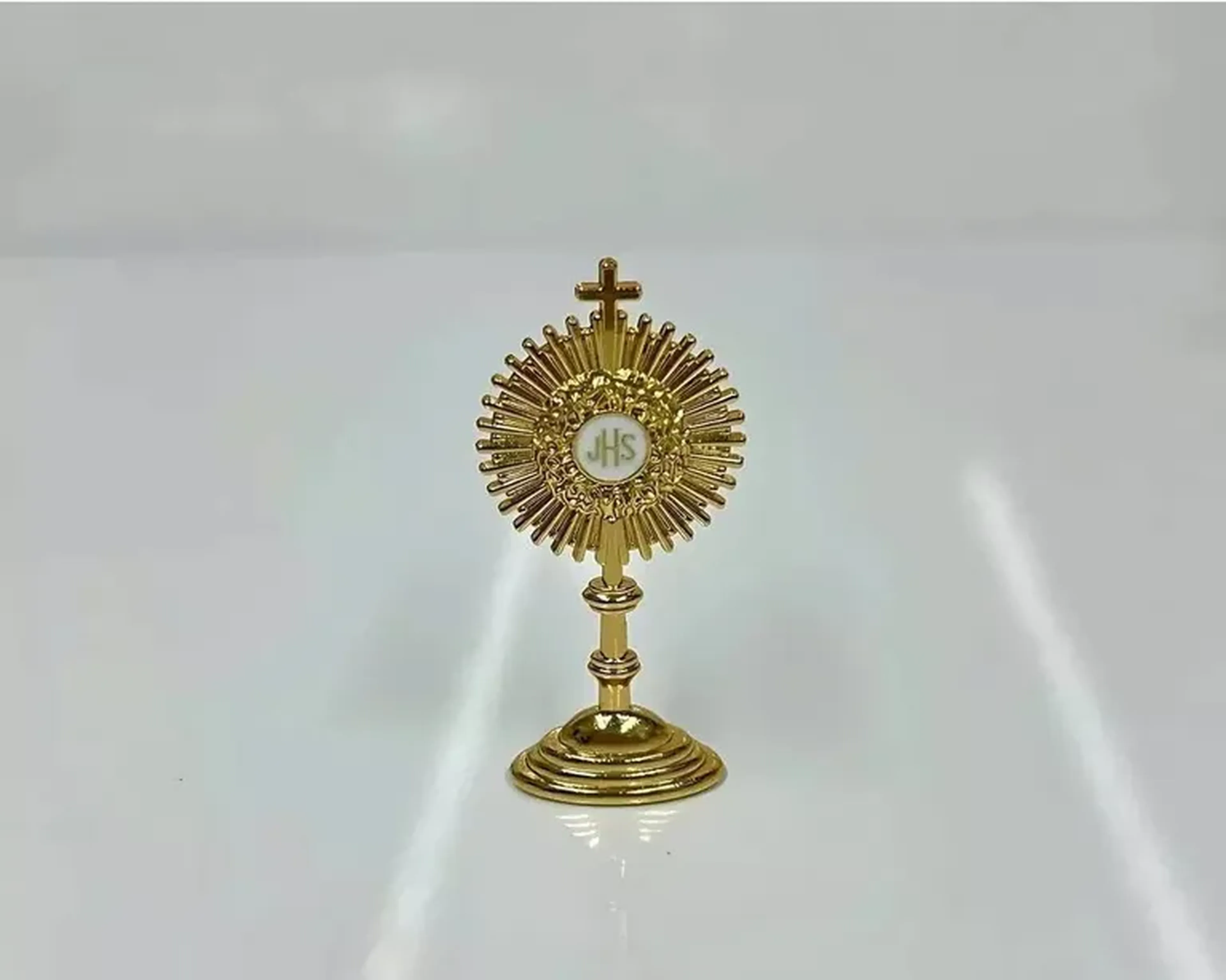 Ostensório JHS dourado — Enfeite de Mesa imagem