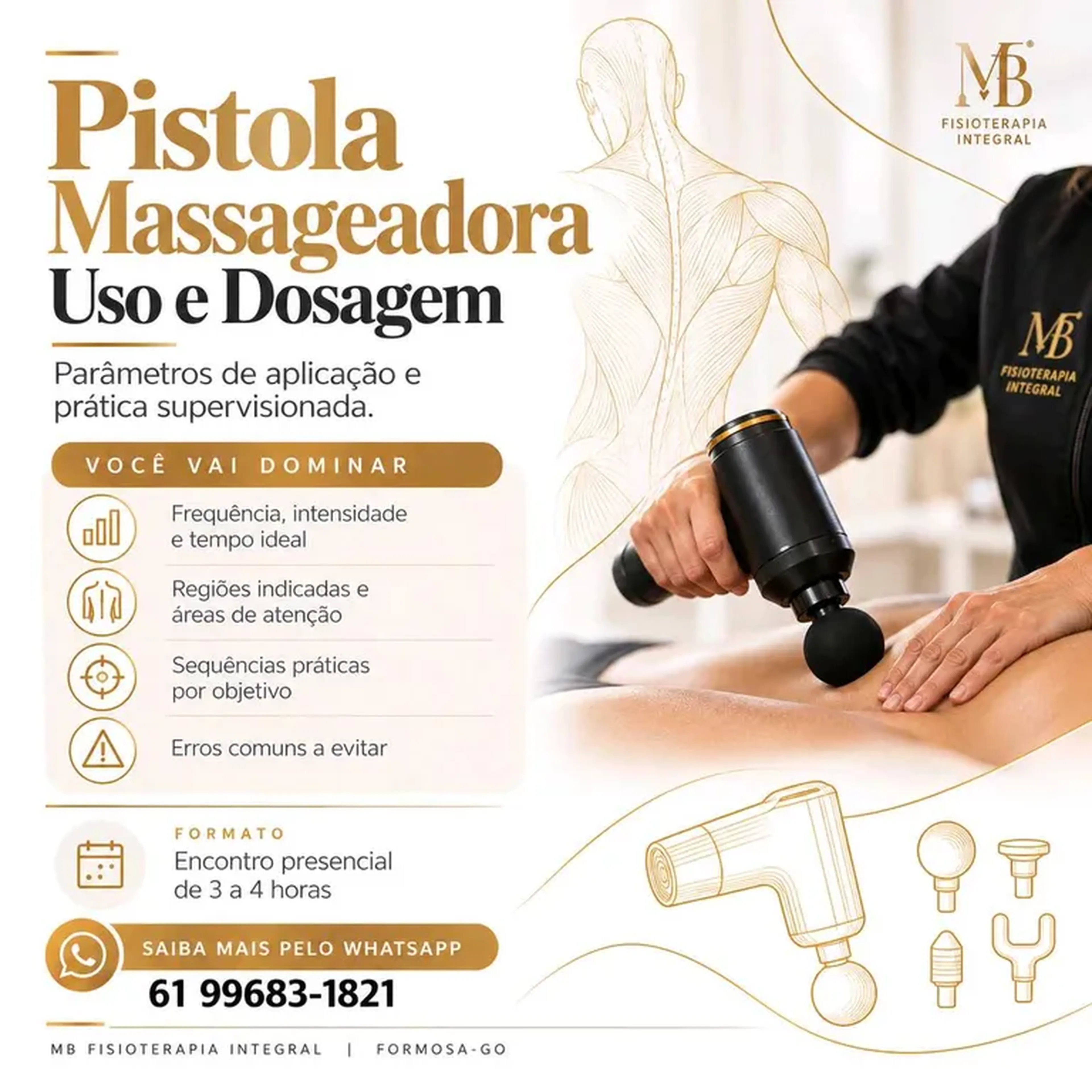 Pistola Massageadora-Uso e Dosagem imagem