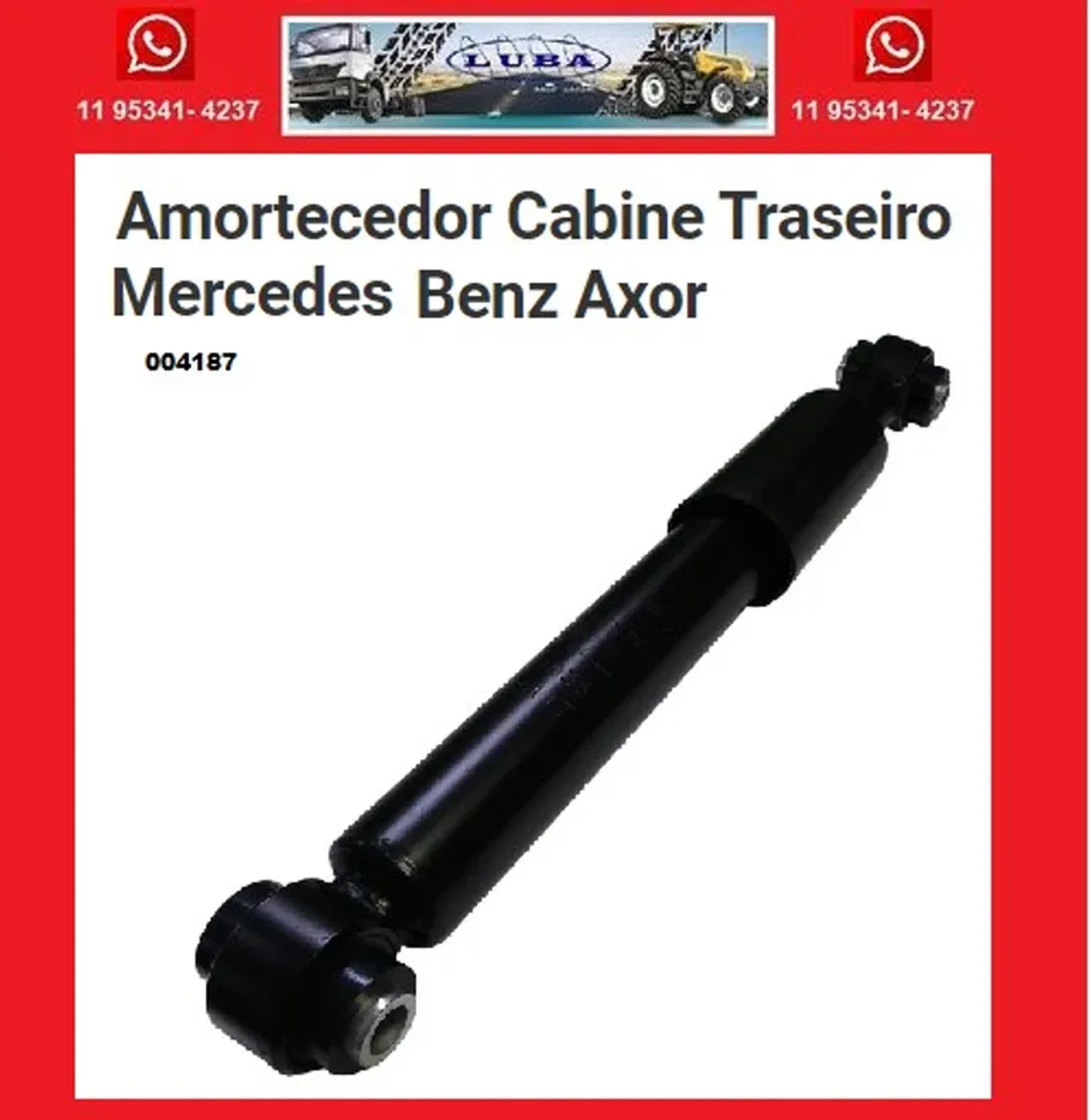 Amortecedor Cabine Traseiro Mercedes Benz Axor imagem