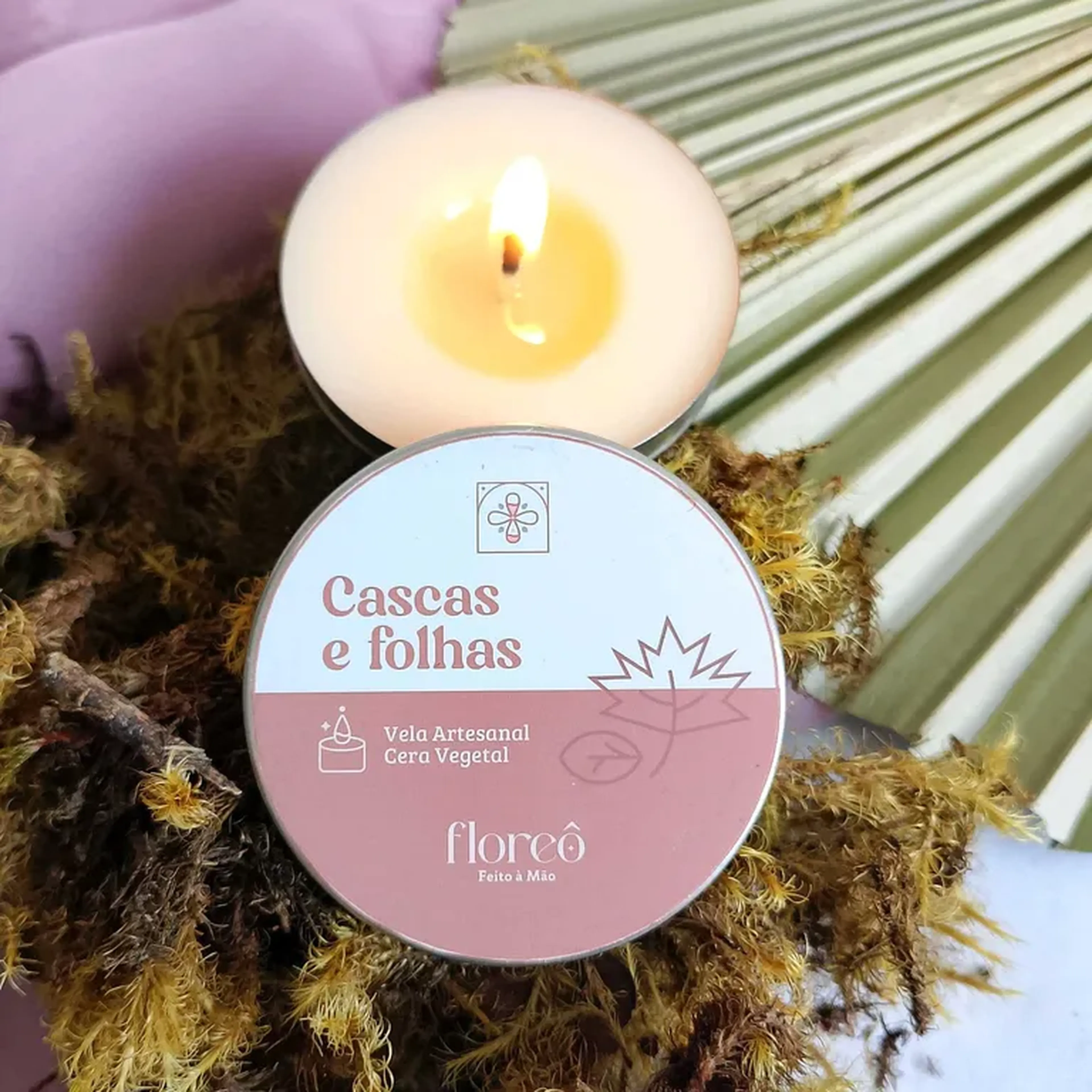 vela aromática - Cascas e Folhas imagem
