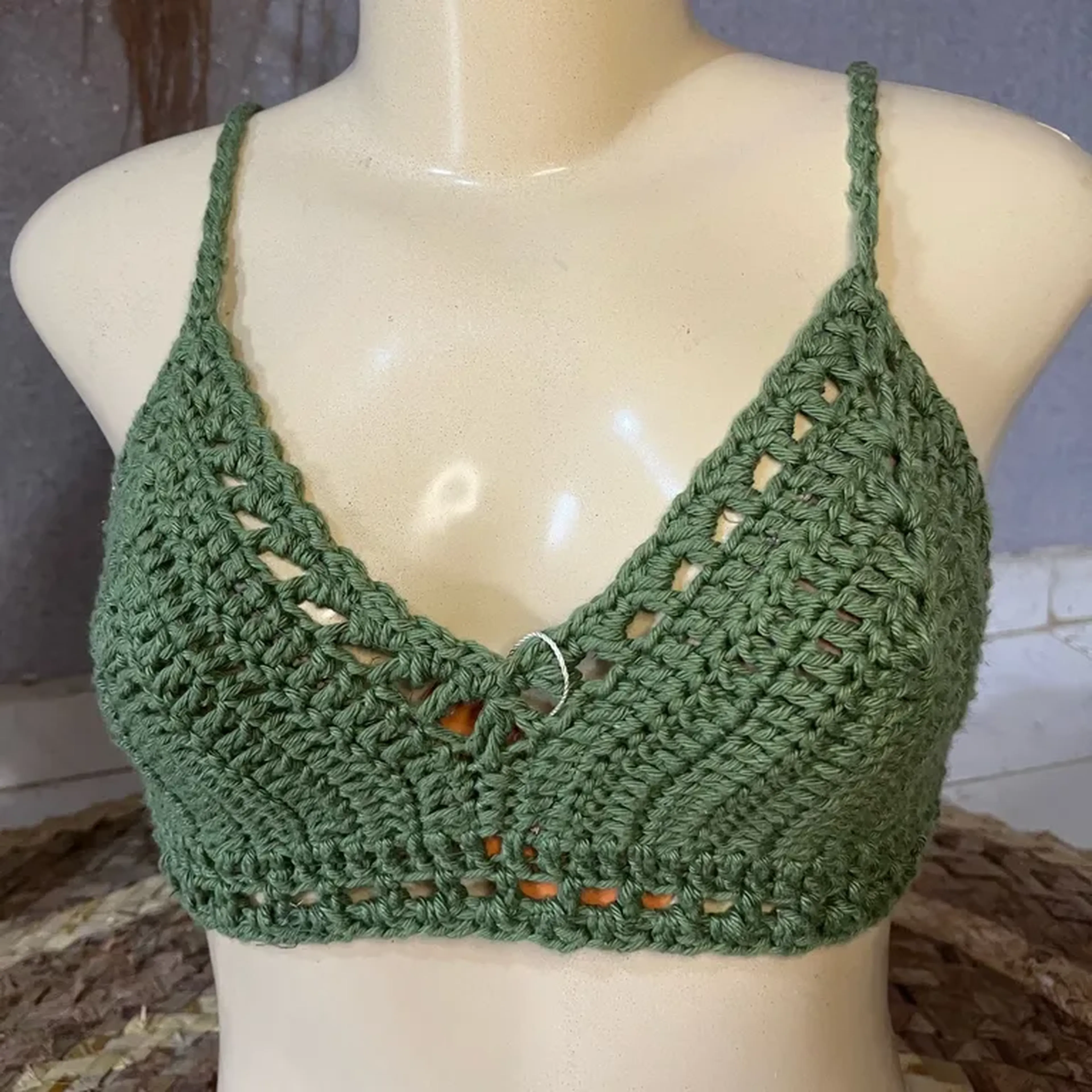 Cropped verde musgo imagem