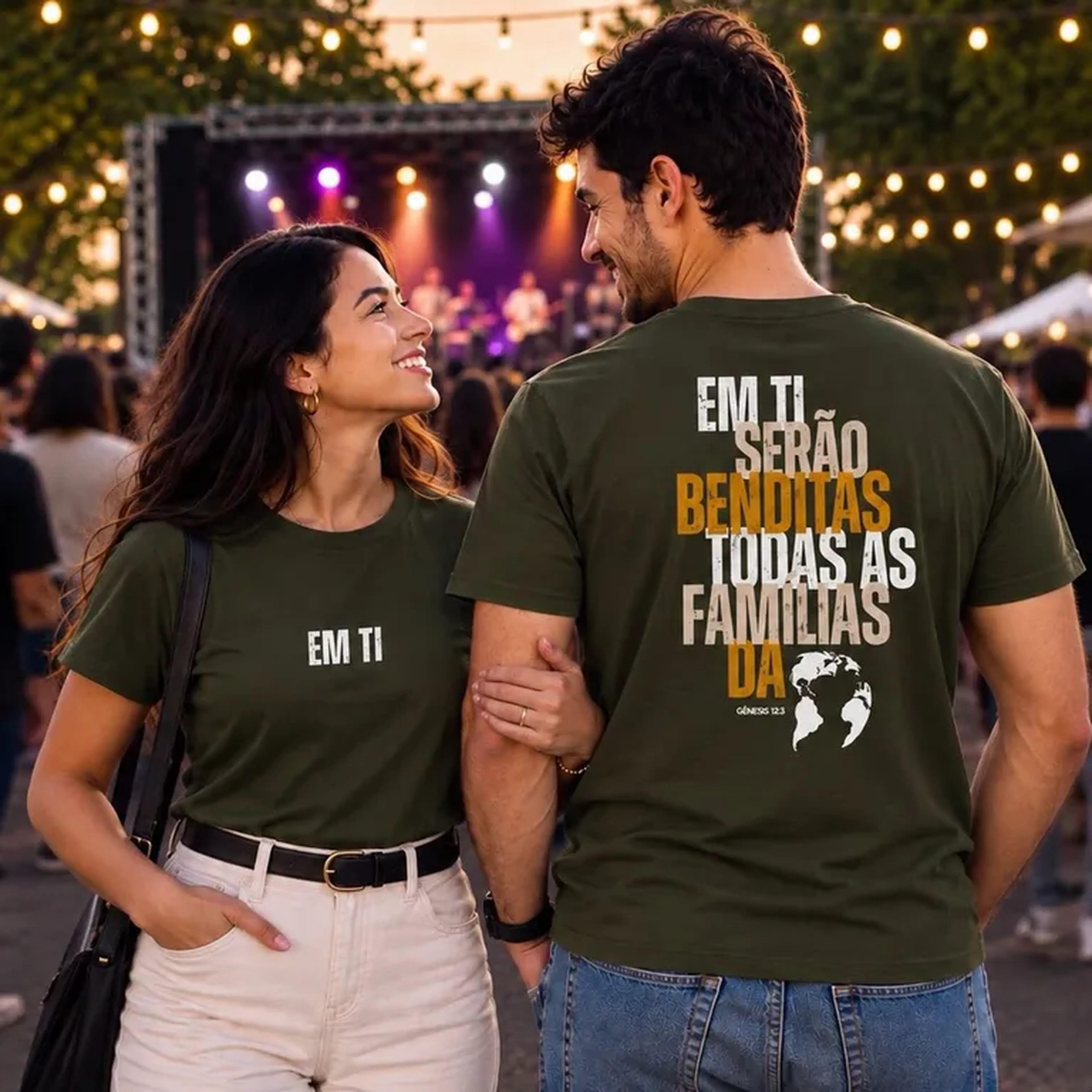 Camisa Em Ti - 100% algodão - Verde Militar imagem