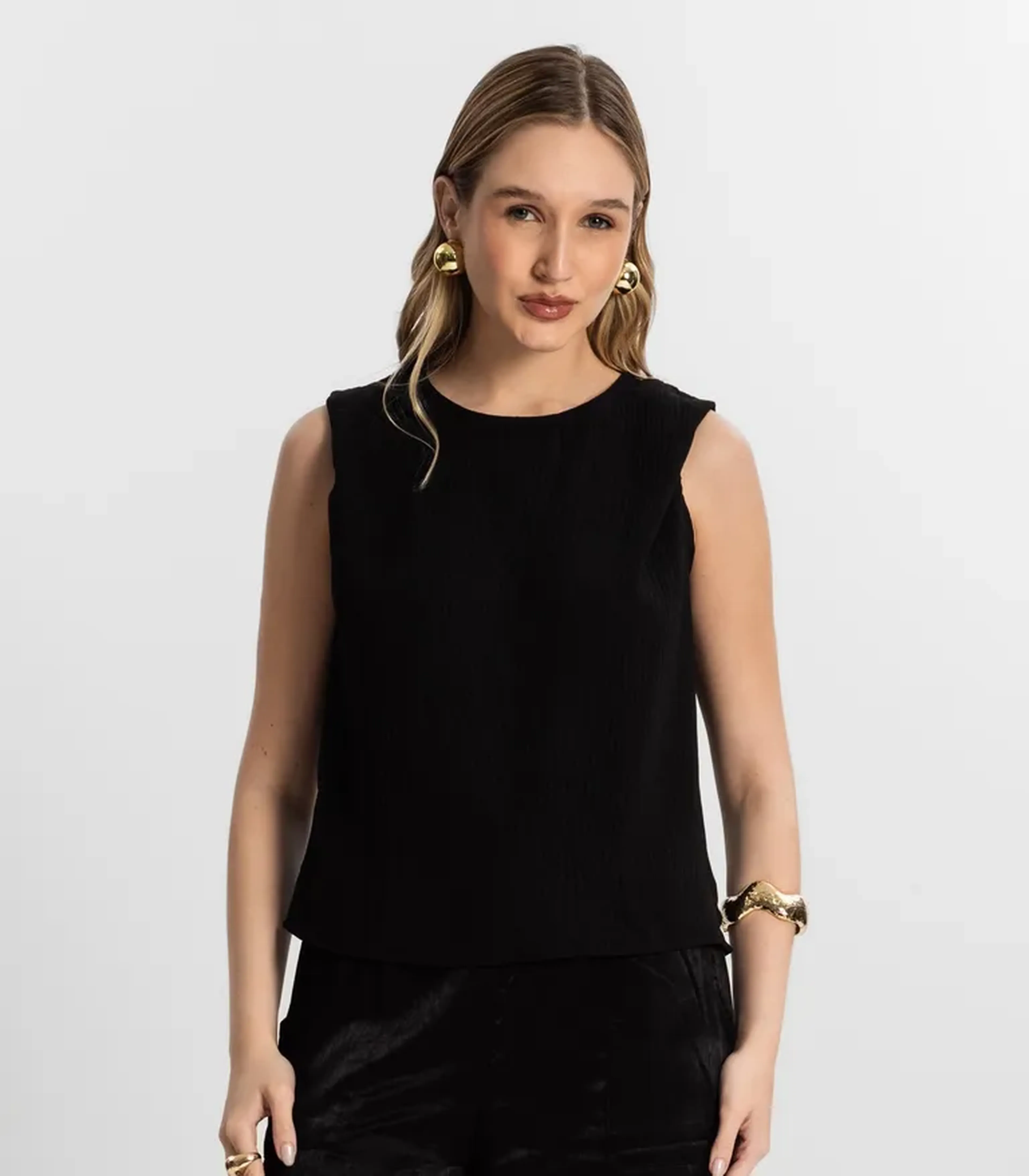 Blusa Alfaiataria em Crepe imagem
