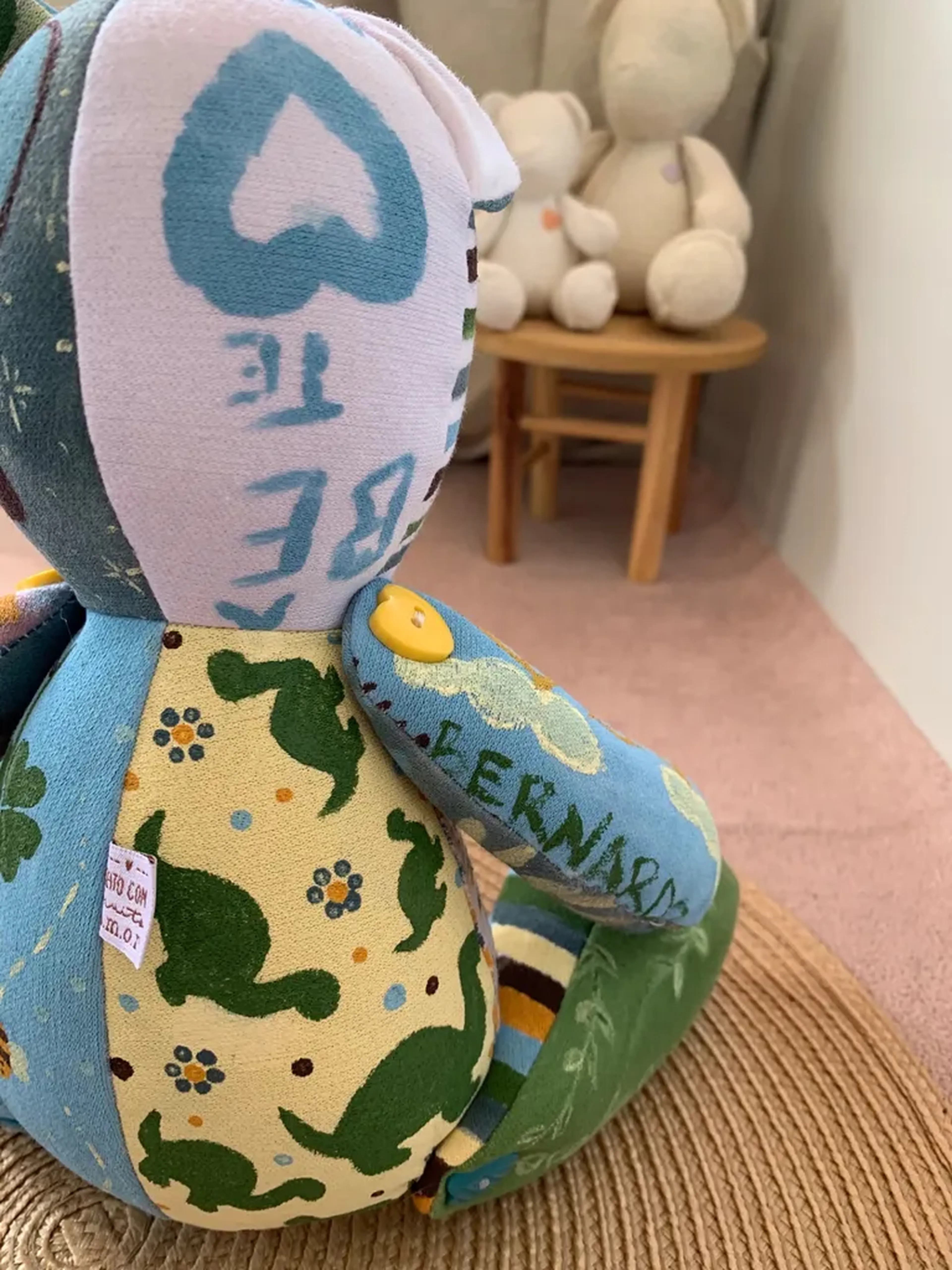 Ursinho “tela de amor” para pintar no chá de bebê imagem