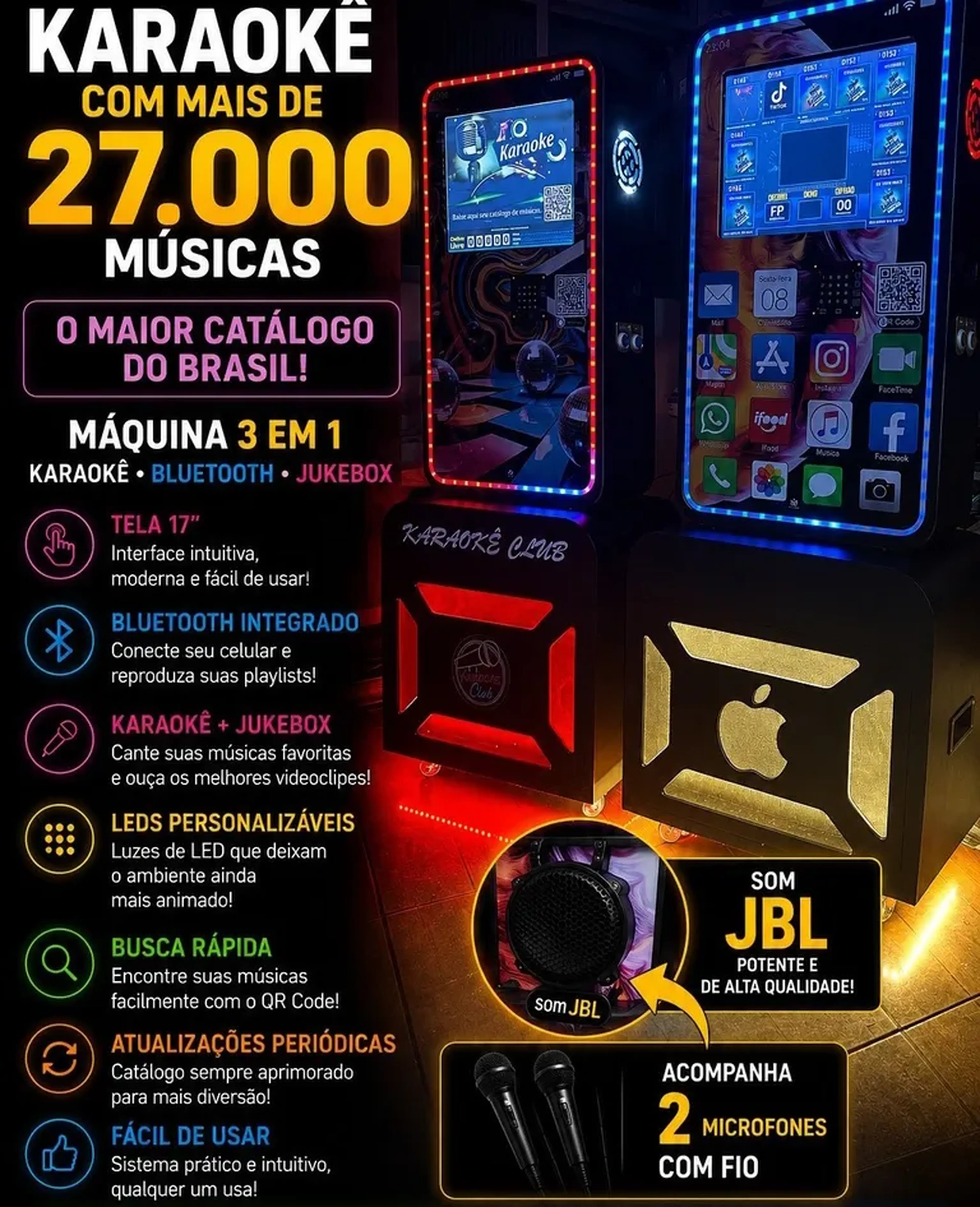 Karaokê 27.000 mil músicas - Som JBL imagem