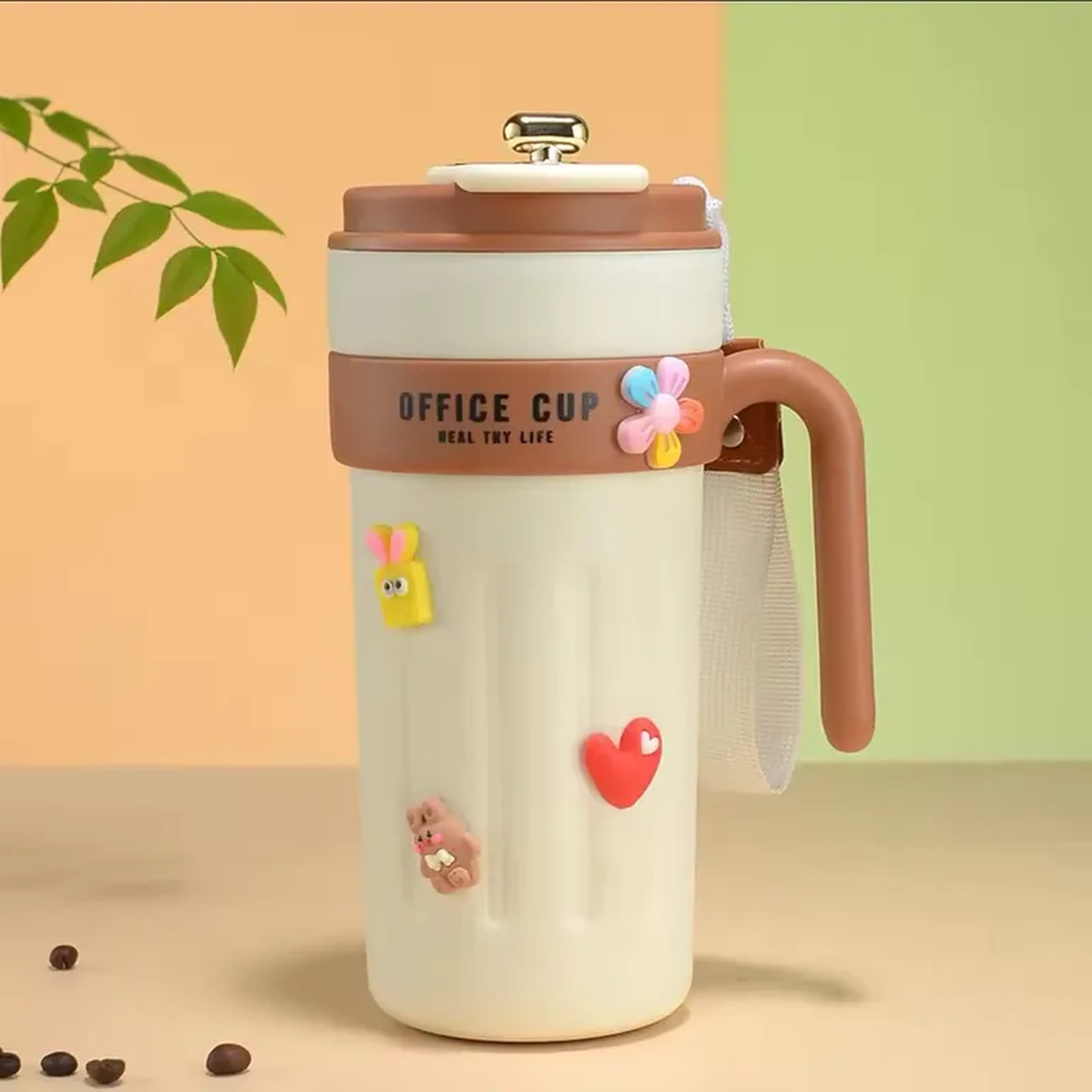Copo Térmico Cute - Caramelo imagem