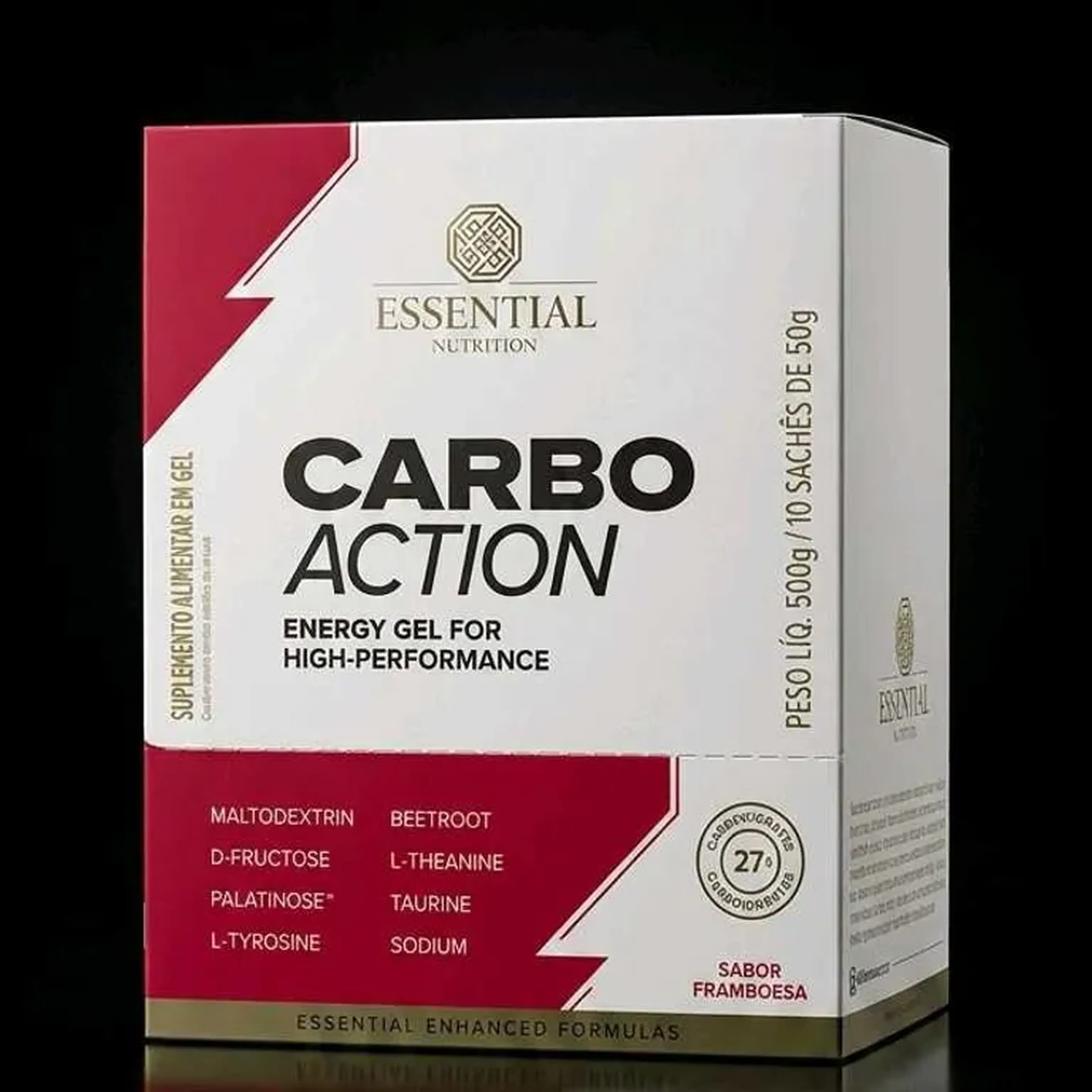 Carbo Action Gel - Essential Sabor Framboesa - sem Cafeína imagem