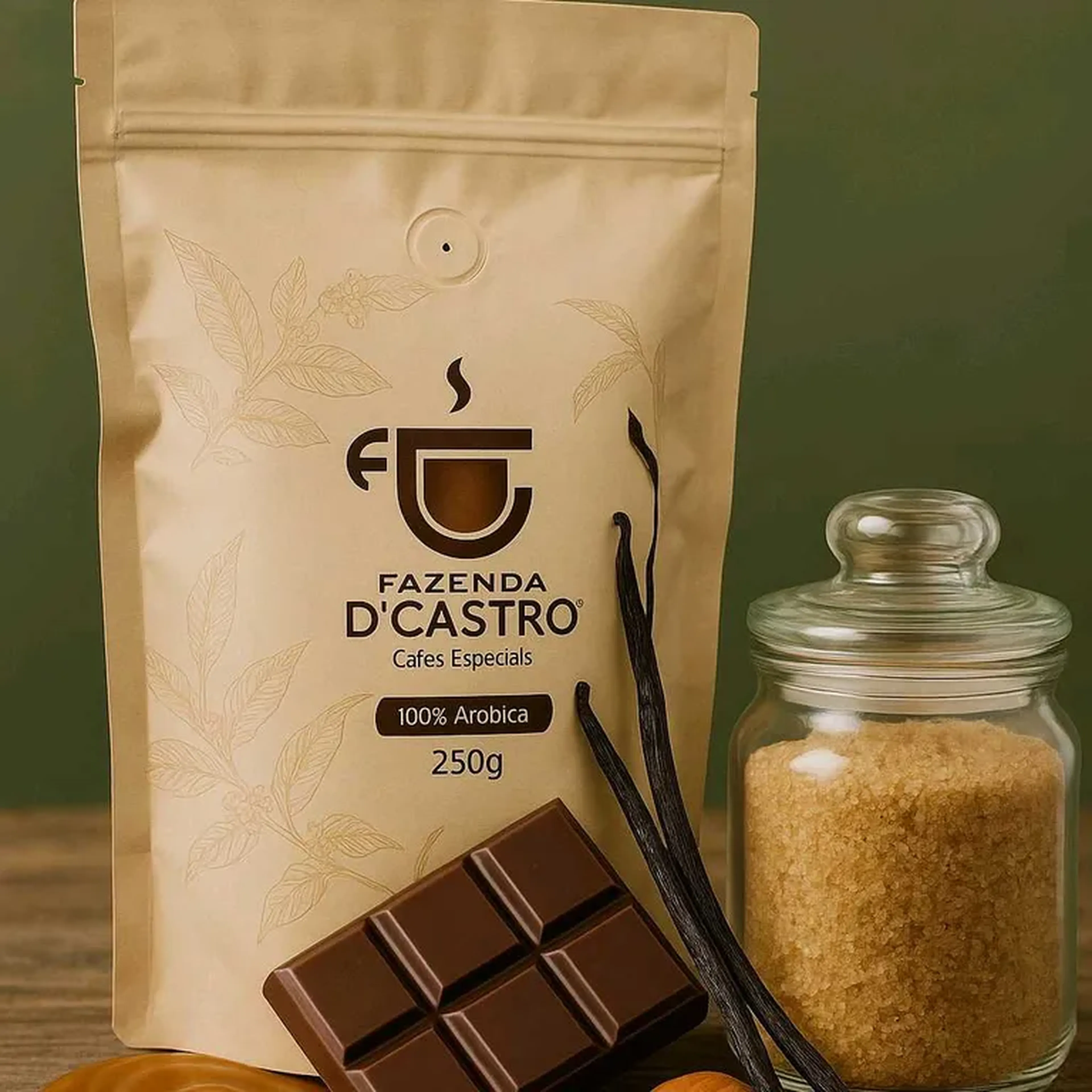 Café caramelo - Grãos imagem