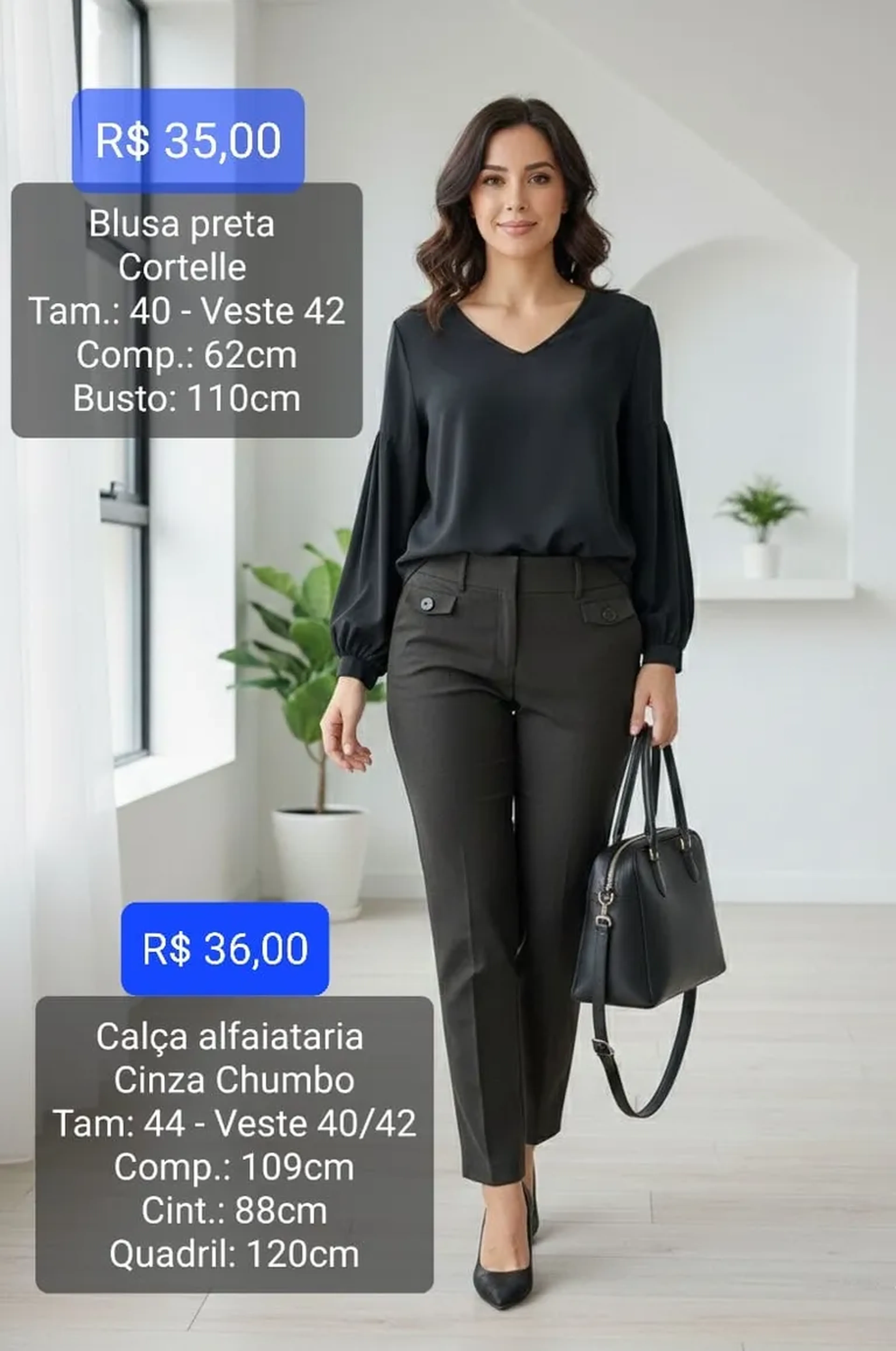 Calça Grafite 42 imagem