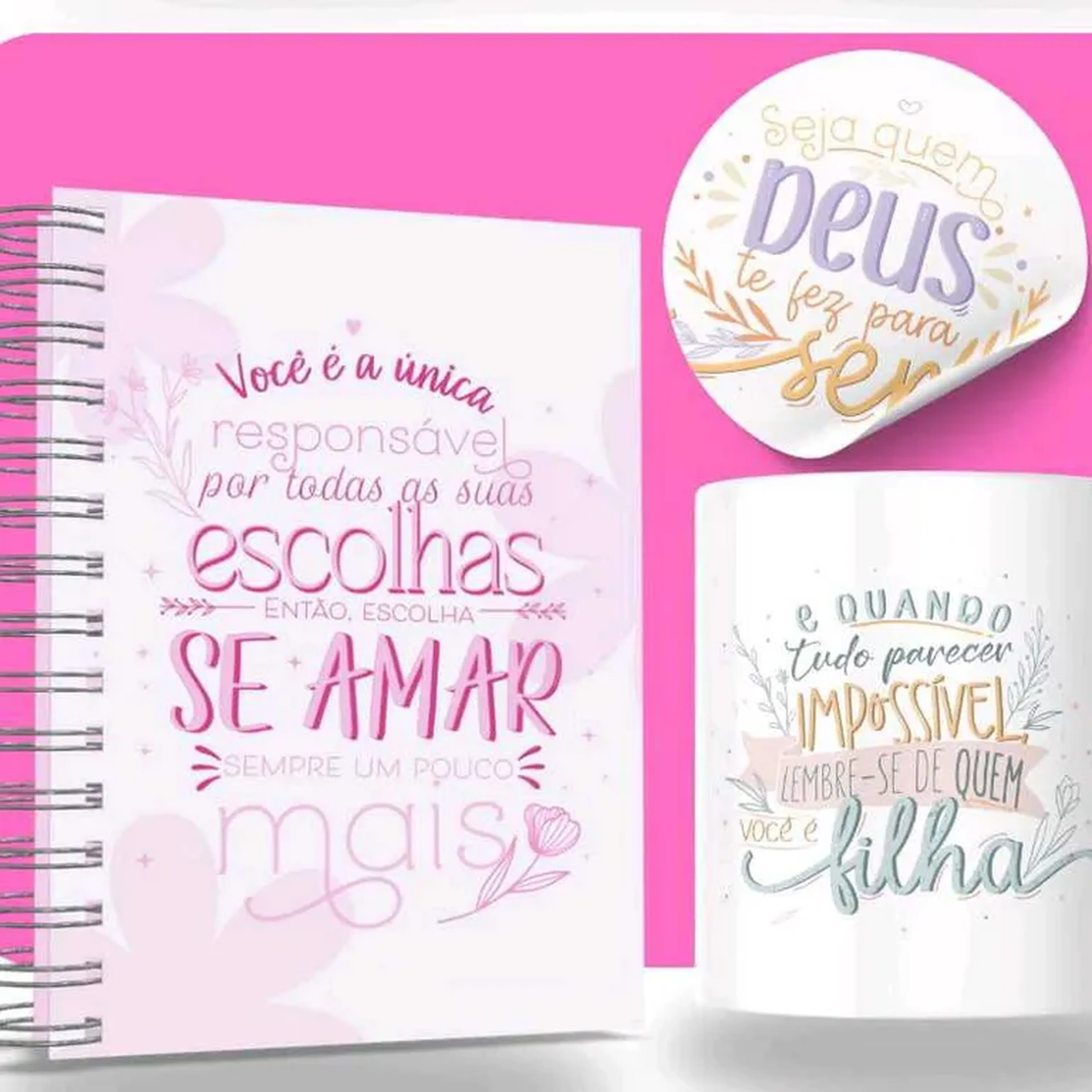 kit agenda e caneca personalizada imagem