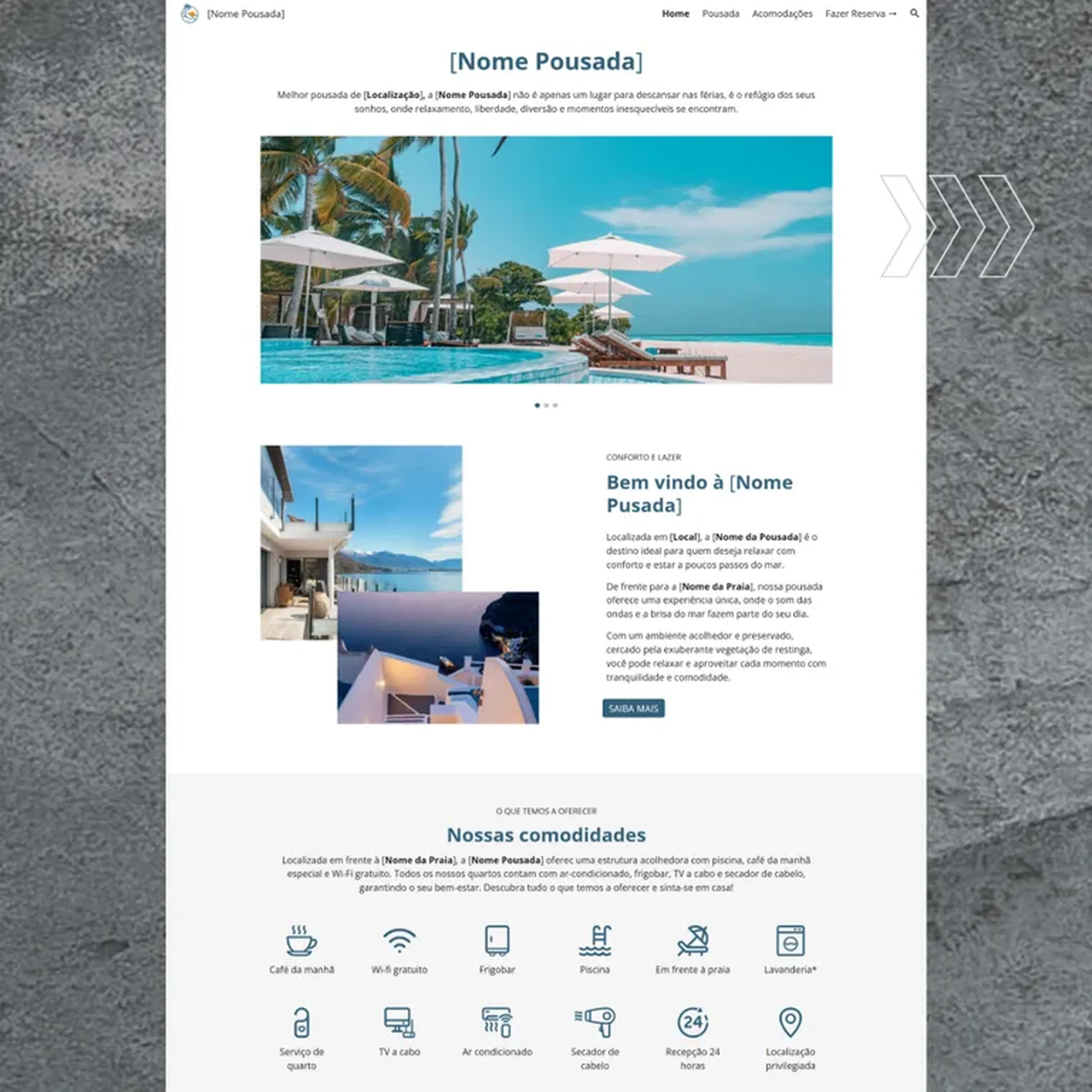 Template POUSADA Google Sites imagem